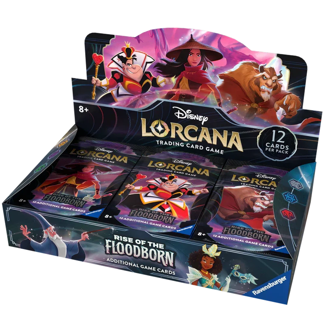 Disney Lorcana TCG: Rise of the Floodborn Booster Box - 24 Packs for Collectors & Players | Trading Card Game Expansion for Tournaments & Casual Play