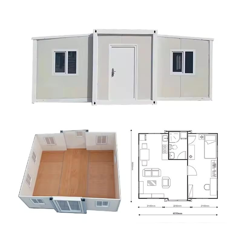 30FT Tiny House for Sale - Portable Prefab Home with 2 Bedrooms, Full Bathroom & Kitchen | Steel Frame Foldable Mobile Home for Backyard, Vacation & Off-Grid Living