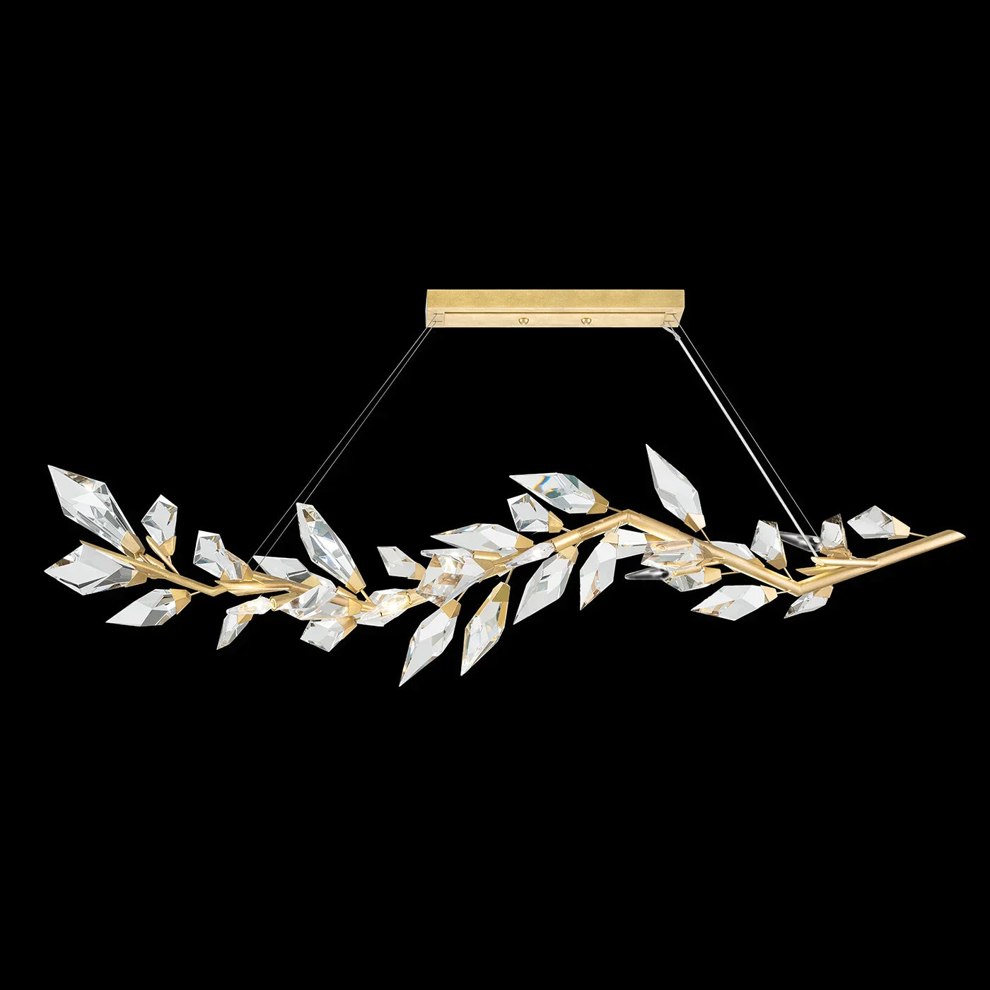 Addison 72-Inch Linear Crystal Chandelier - Modern Luxury Lighting Fixture for Dining Room, Living Room & Entryway