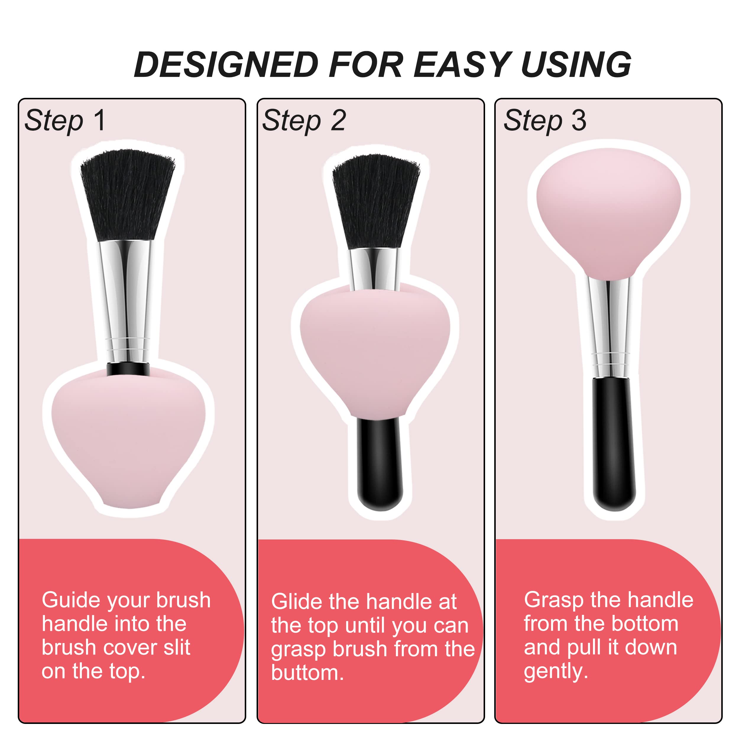Silicone Makeup Brush Covers 4-Pack - Dustproof Travel Organizer for Makeup Storage & Protection | Perfect for Travel & Home Use