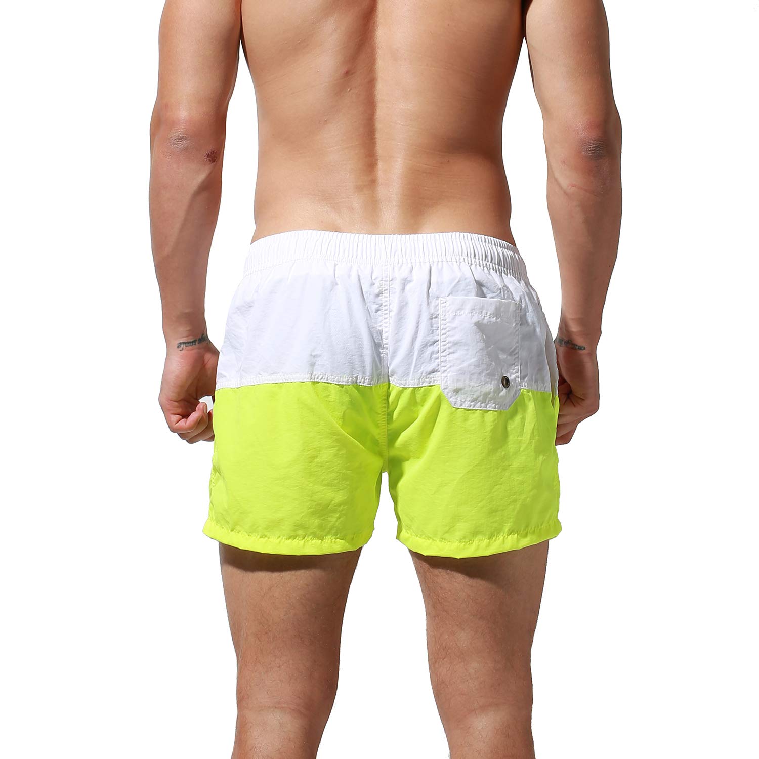 Men's Loose Fit Swim Trunks with Bold Stripes - Quick Dry Beach Board Shorts for Swimming, Surfing & Summer Vacation | Perfect for Pool Parties, Beach Getaways and Water Sports