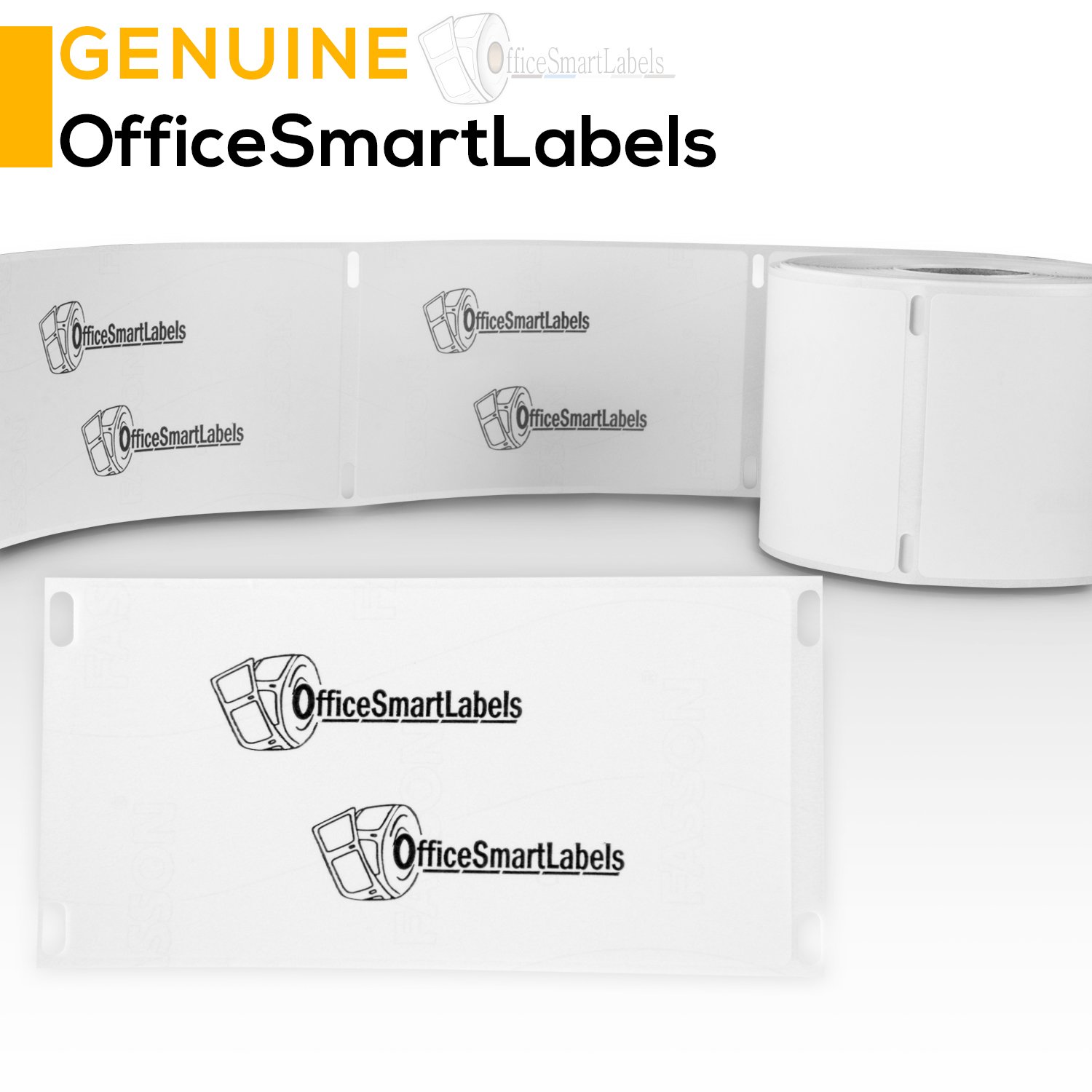 OfficeSmartLabels 2-5/16 x 4 Inch Shipping Labels - 12 Rolls (300 Labels per Roll) - Compatible with Avery 30256 - Perfect for USPS, UPS, FedEx Packages & Business Mailings