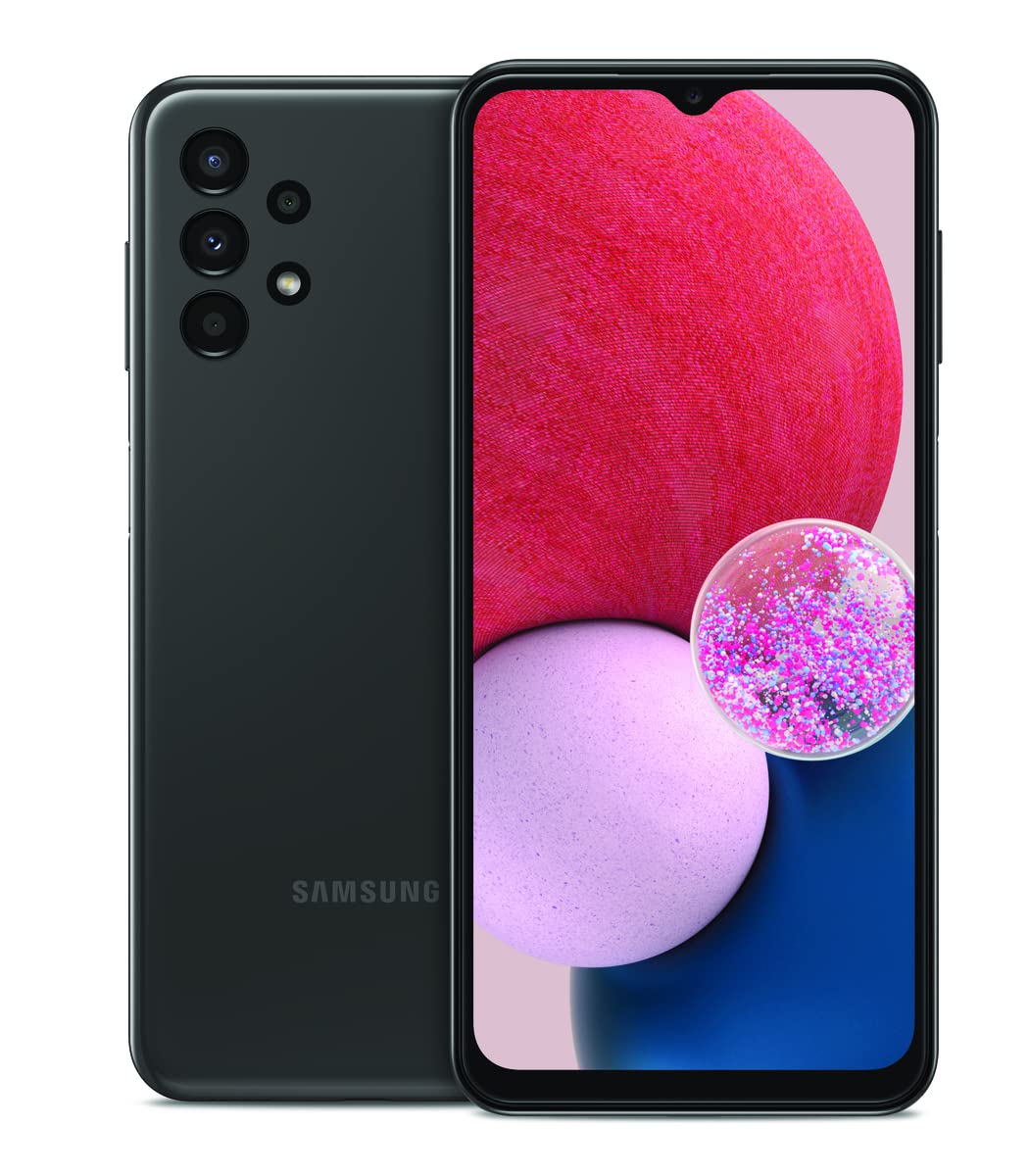 Samsung Galaxy A13 LTE Unlocked Android Smartphone - 32GB Storage, Multi-Lens Camera, Infinity-V HD+ Display, Long Battery Life, Expandable Memory - US Version in Black | Perfect for Travel, Work & Everyday Use