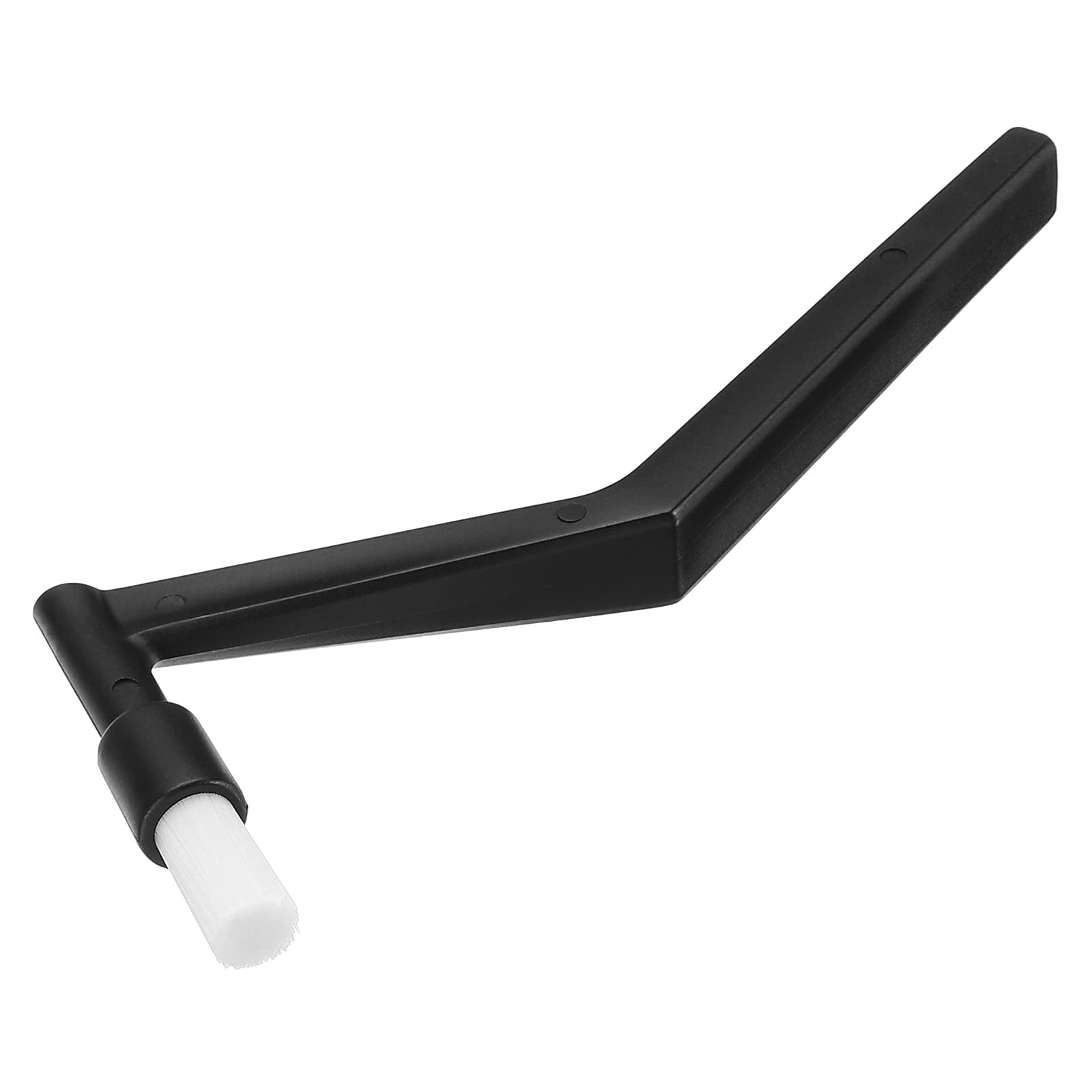 PATIKIL 2-in-1 Coffee Espresso Cleaning Brush with Elbow Design & Black Spoon - Perfect for Grinder, Portafilter & Machine Maintenance (White)