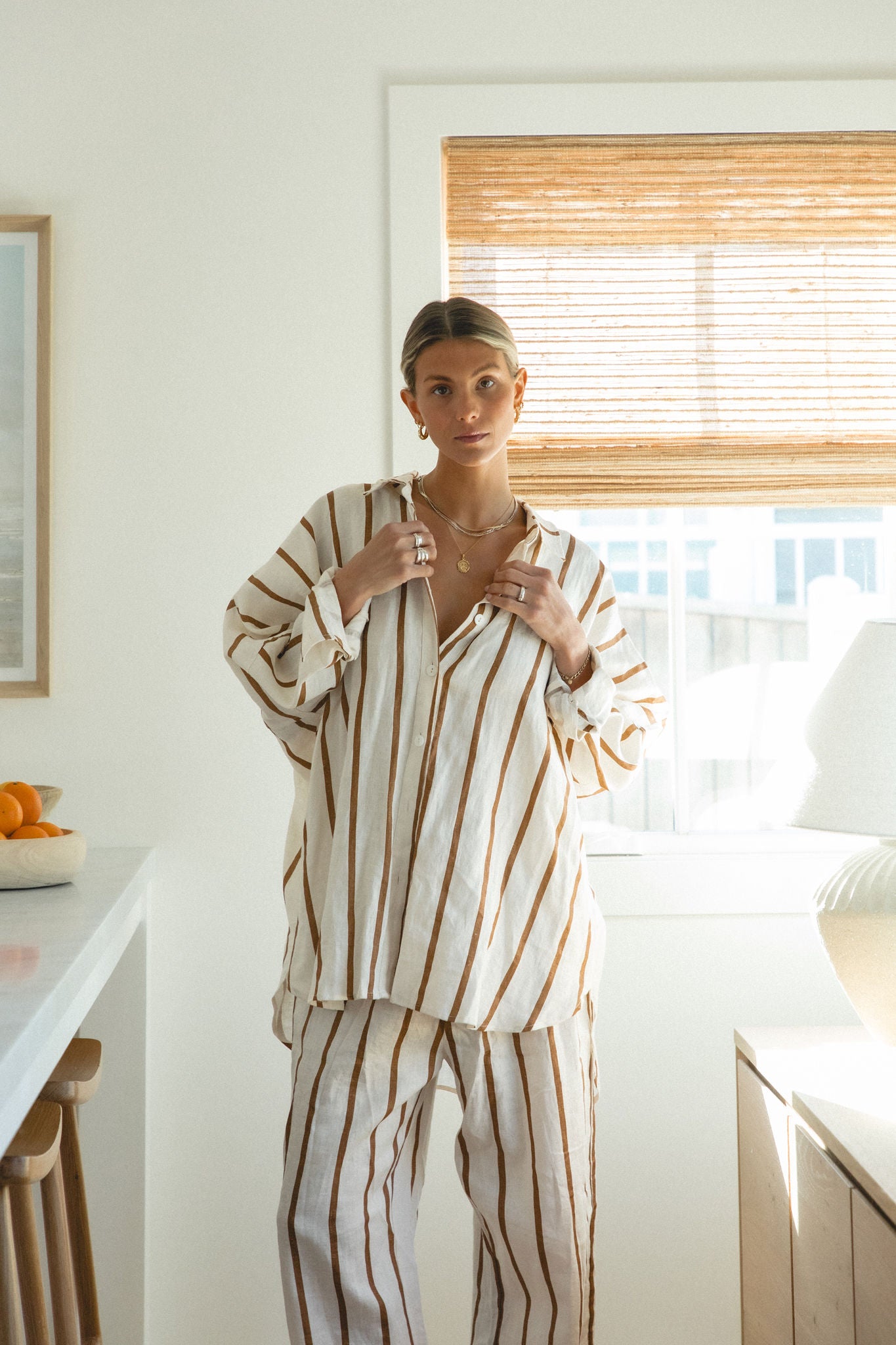 Stylish Capri Linen Oversized Button Down Shirt for Women - Perfect for Summer Beach Vacations, Casual Outings & Boho Chic Style