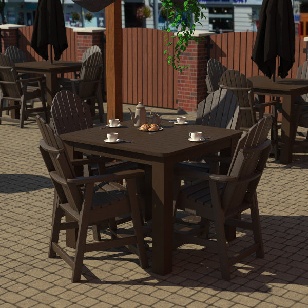 Premium Muskoka 5-Piece Square Counter Bistro Dining Set - Outdoor Patio, Garden, Deck & Poolside Furniture for Relaxing Meals
