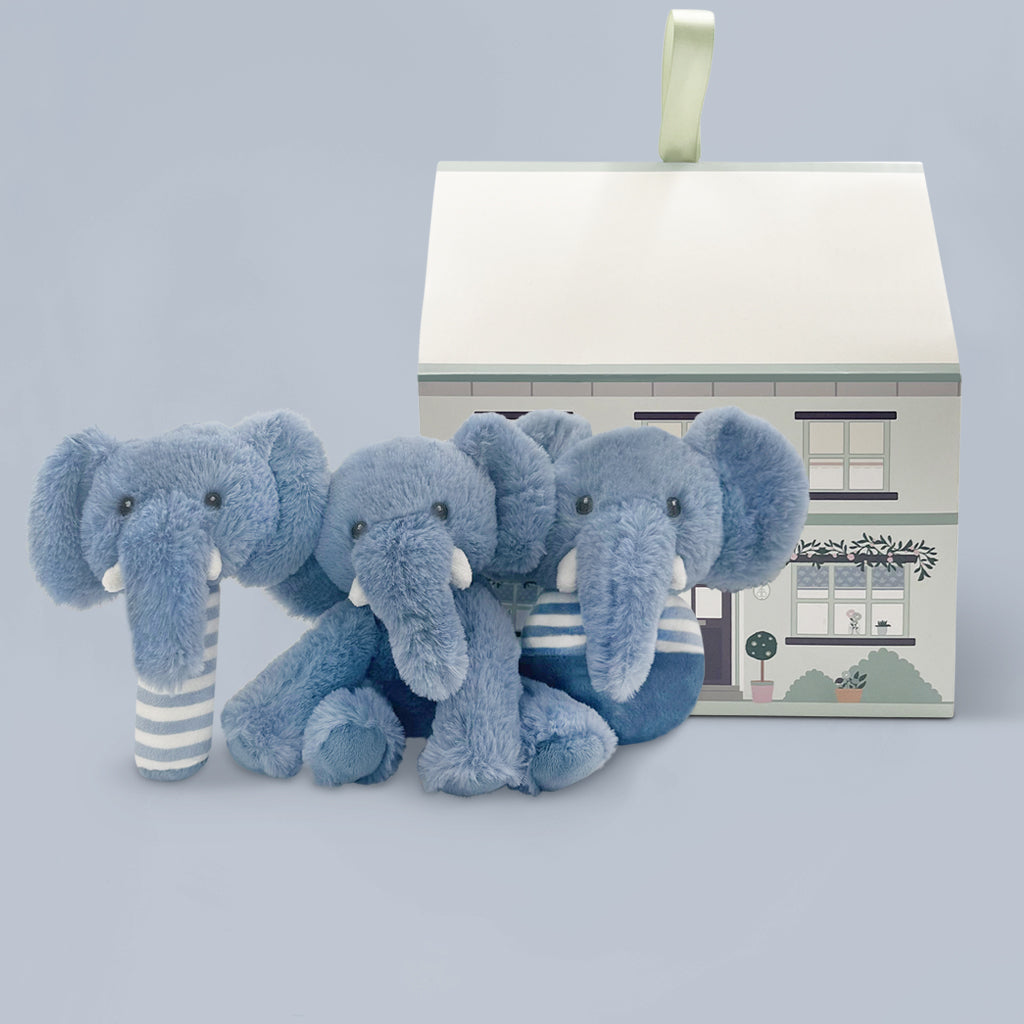 Adorable Three Little Elephants Plush Toy Set - Cute Stuffed Animals for Kids, Nursery Decor & Baby Shower Gifts - Perfect for Cuddling, Playtime and Elephant-Themed Room Decor
