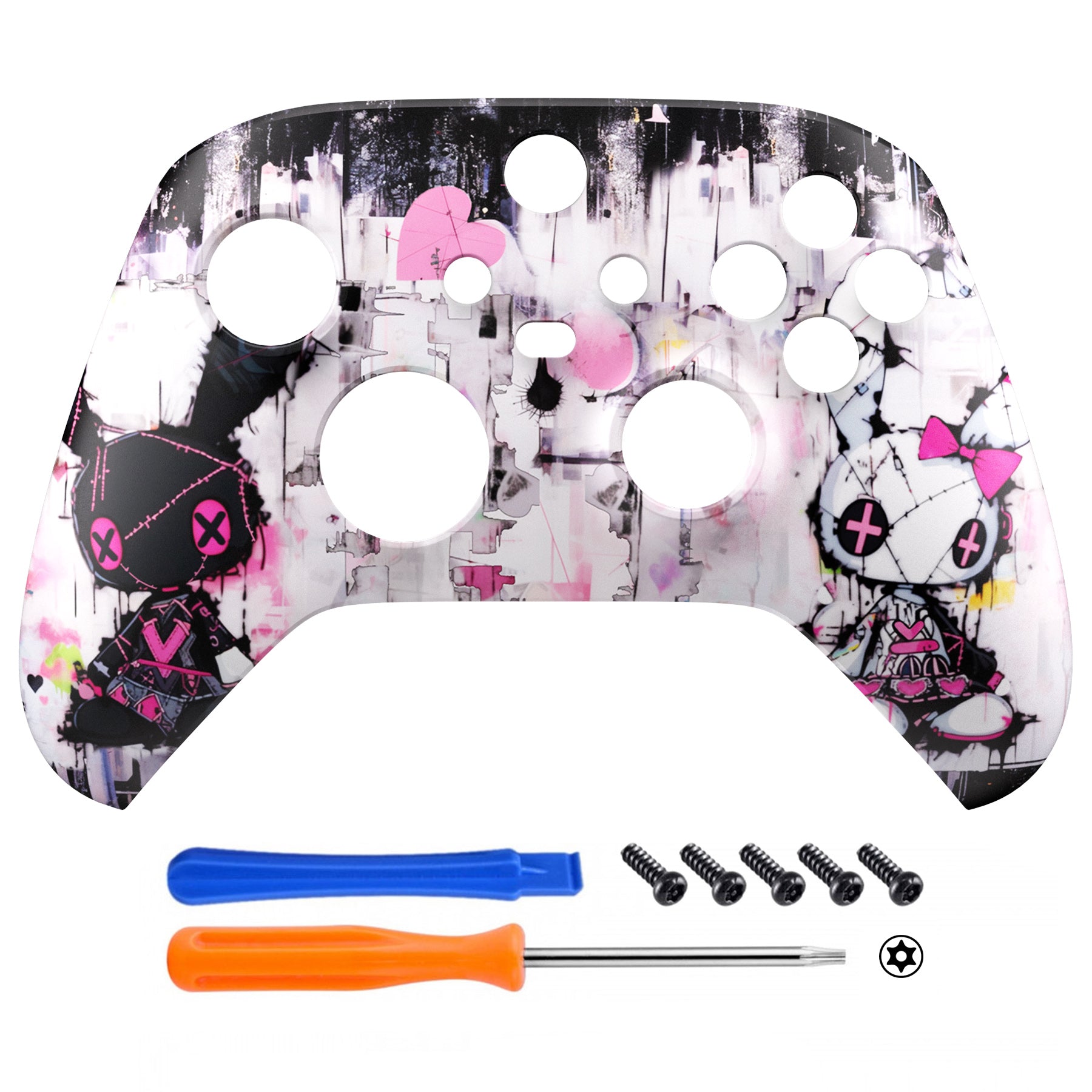 eXtremeRate Soft Touch Grip Bunny Faceplate for Xbox Series X/S Controller - Custom Replacement Shell Case with Ergonomic Design | Perfect for Gaming Enthusiasts & Streamers (Controller Not Included) FX3R018