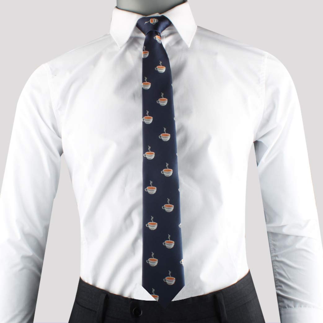 Coffee Lover Gift Set for Men - Barista Socks & Cappuccino Latte Tie Combo | Caffeine Themed Accessories | Perfect for Coffee Enthusiasts & Baristas | Great for Office Wear, Gifts & Coffee Shop Visits