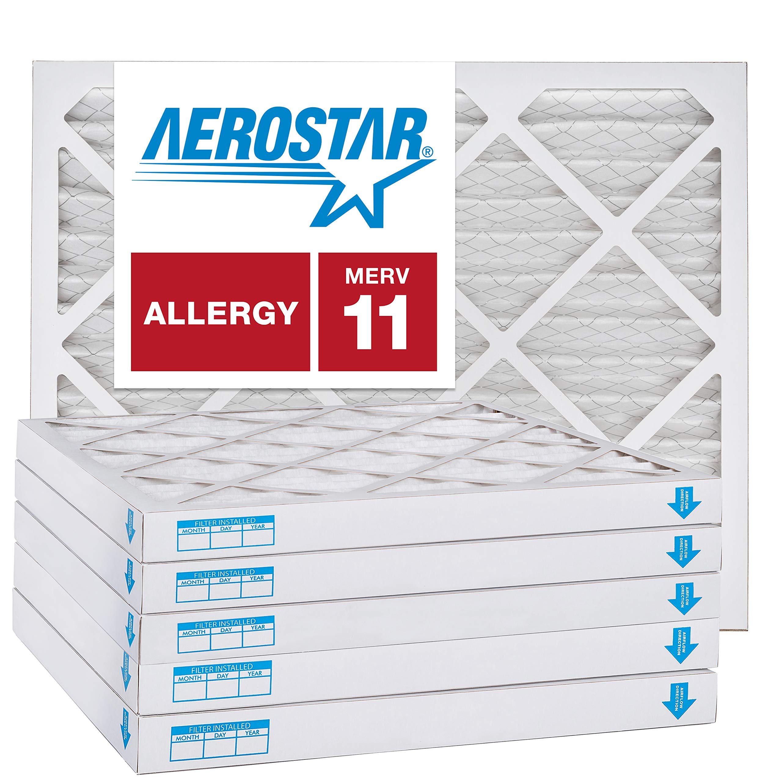 Aerostar 14x24x2 MERV 11 Air Filter - 12 Pack for AC, Furnace & HVAC Systems - Perfect for Home, Office & Commercial Use