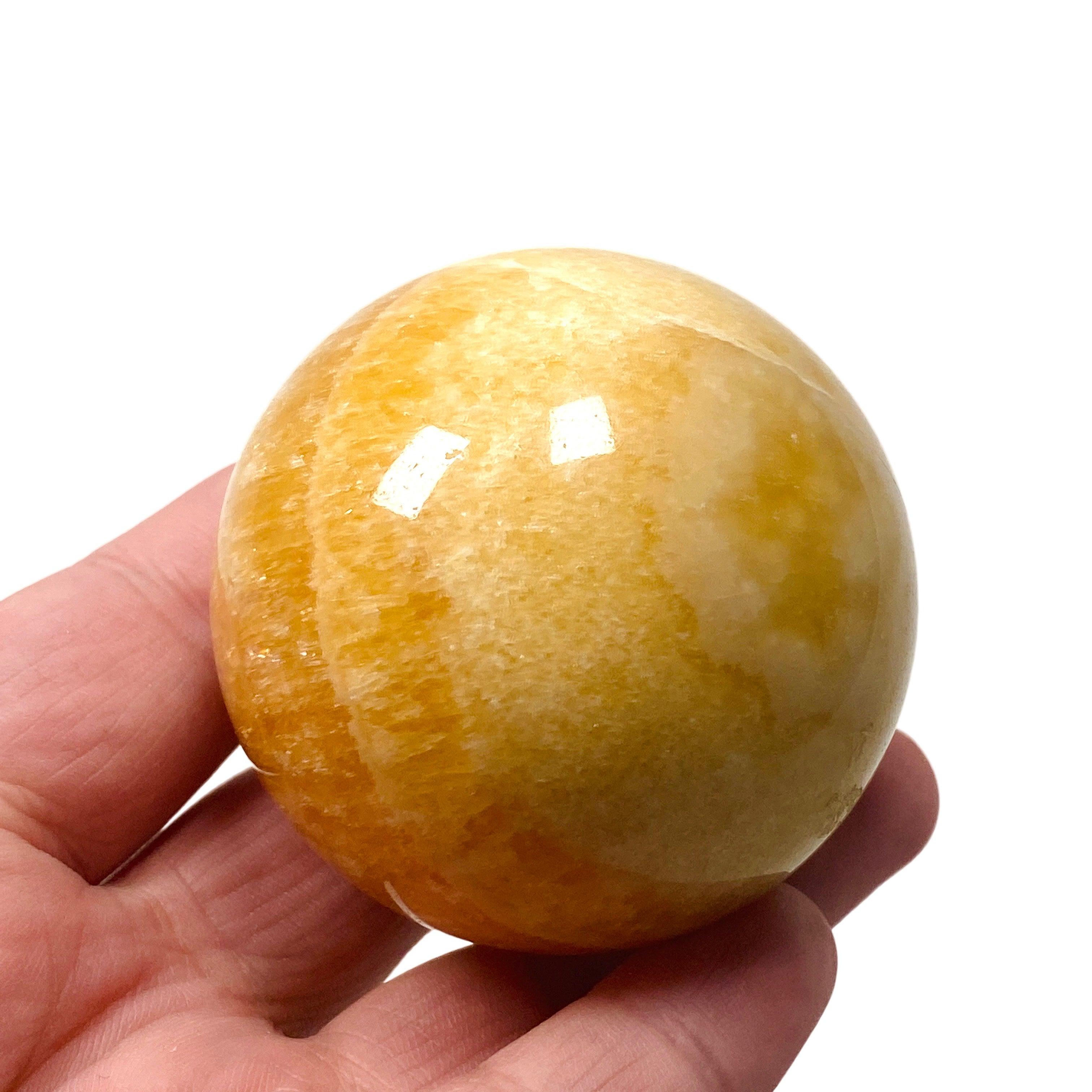 Orange Calcite Sphere OCS 02 - Natural Healing Crystal for Meditation, Energy Work & Home Decor | Perfect for Reiki, Chakra Balancing & Spiritual Gifts