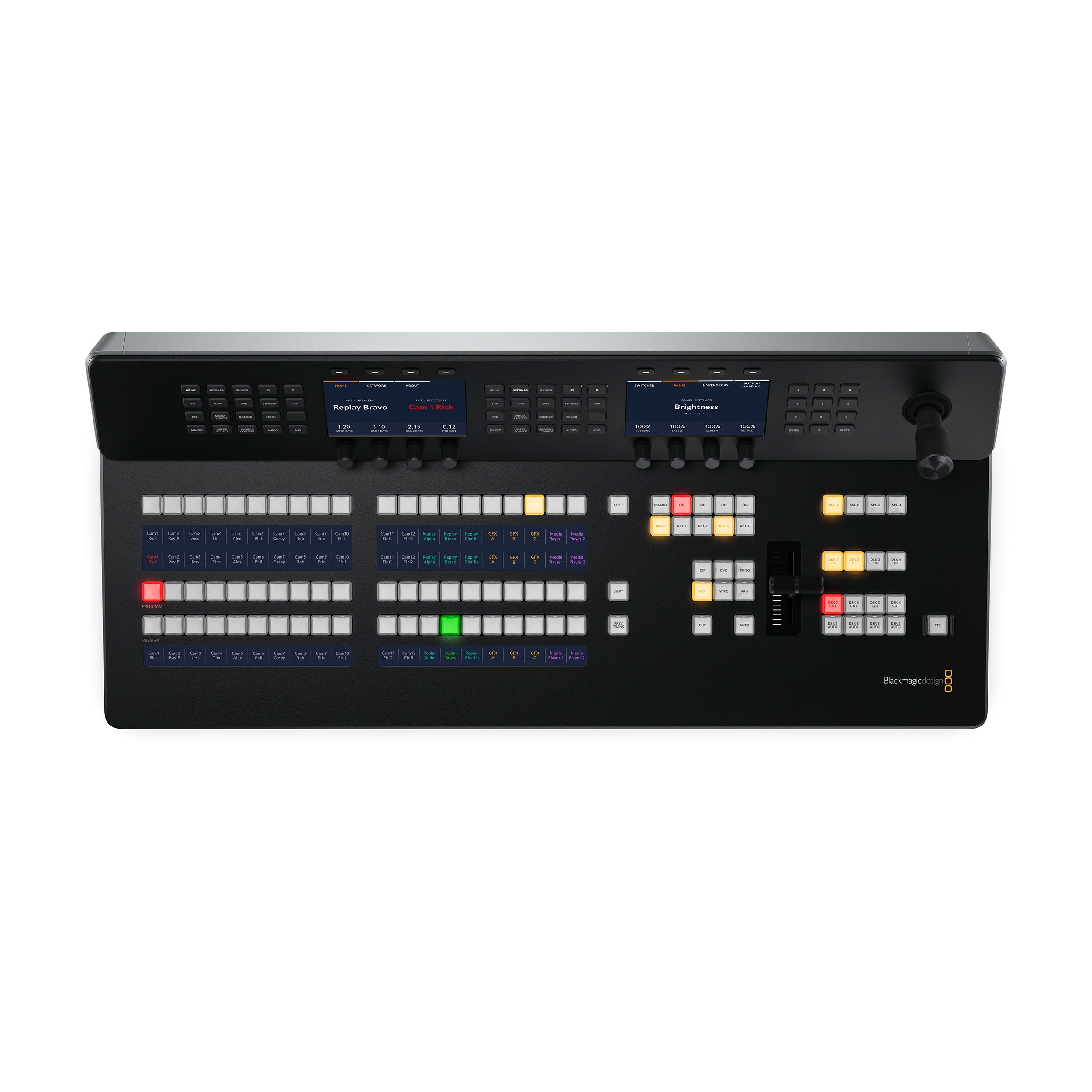 Blackmagic Design ATEM 2 M/E Advanced Panel 20 - Professional Live Production Switcher Control Surface for Broadcast & Studio (Special Order) - Perfect for Live Events, TV Production & Video Streaming