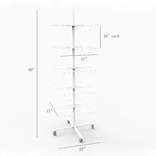 FixtureDisplays® Plastic Tub Jar Candy Bin Display Stand - Rotating Bucket Retail Rack with Metal Base (101254) - Perfect for Candy Stores, Supermarkets & Retail Displays