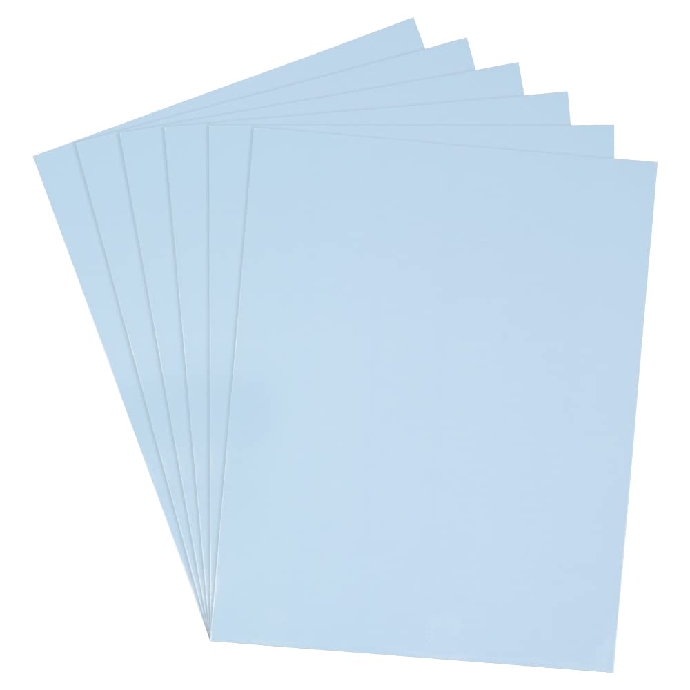 JAM PAPER Laminated Two Pocket Glossy School Folders - Letter Size 8.5x11 Inches - High Gloss Baby Blue - Bulk 50 Pack - Perfect for Classroom, Office & Home Organization
