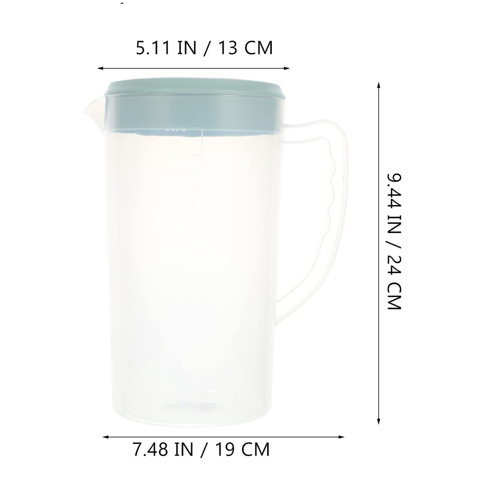 2600ML Large Clear Plastic Pitcher with Lid - Hemoton BPA-Free Water Jug for Mixing Drinks, Juice, Iced Tea & More | Perfect for Parties, BBQs & Home Kitchen Use