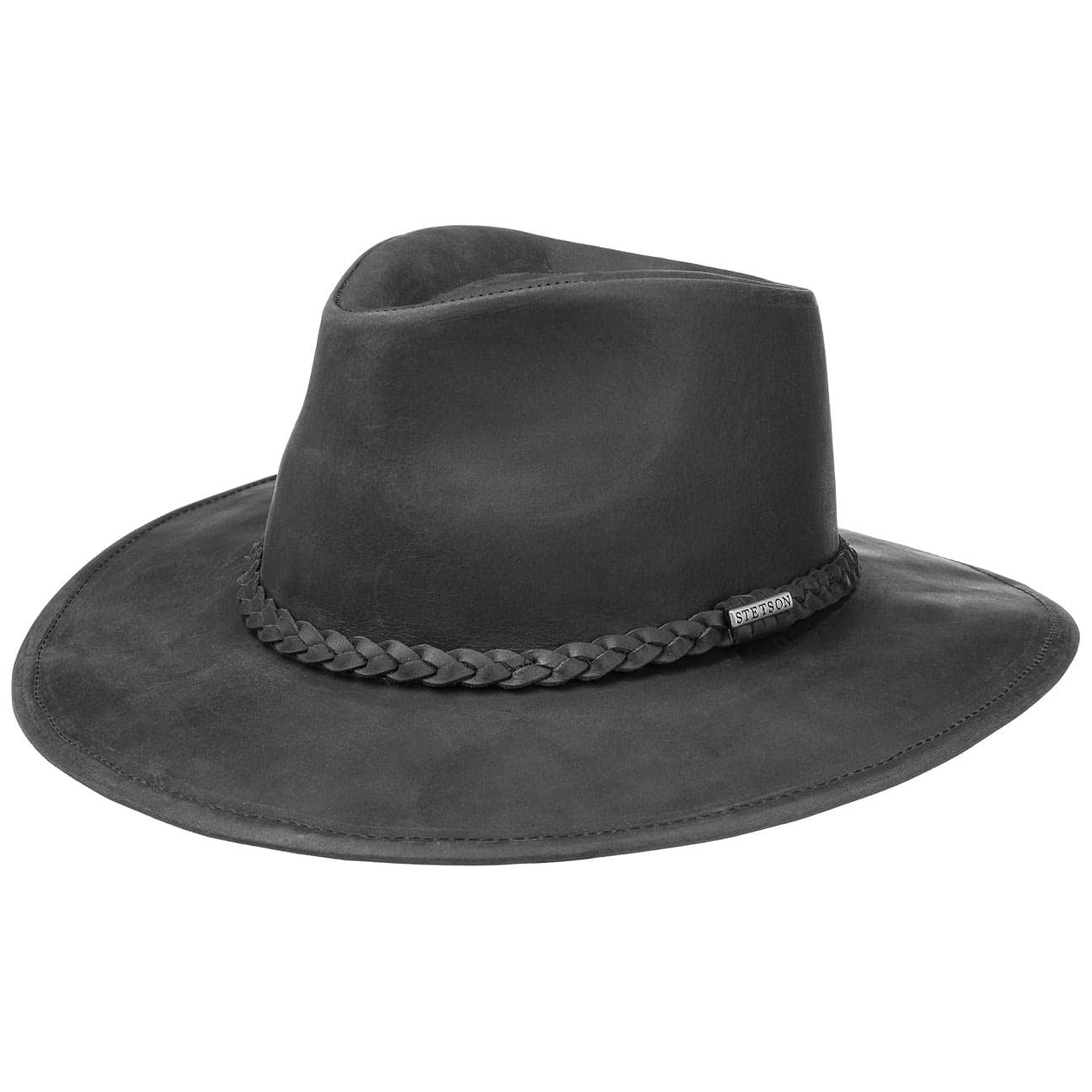 Stetson Buffalo Leather Western Cowboy Hat for Women & Men - Durable & Stylish for Rodeo, Country Music Festivals & Outdoor Adventures