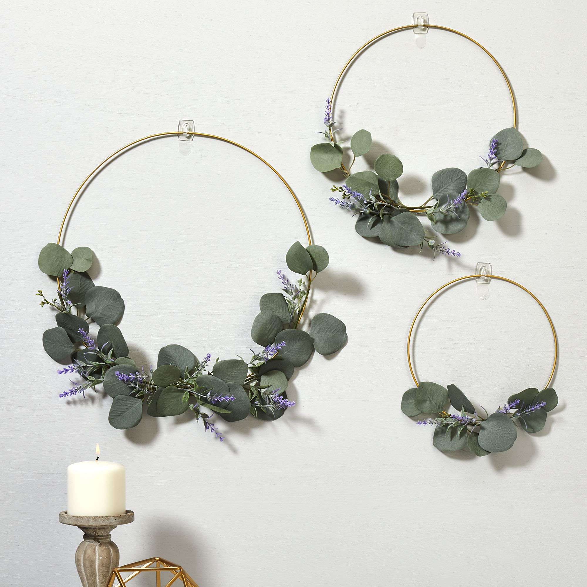 8 Inch Gold FloraCraft Wire Wreath Ring - DIY Floral Arrangement, Home Decor, Wedding & Holiday Decoration
