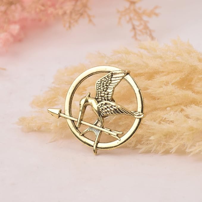 PSL Hunger Games Mocking Jay Pin Brooch - Novelty Inspired Accessory for Cosplay, Gifts, and Collectibles