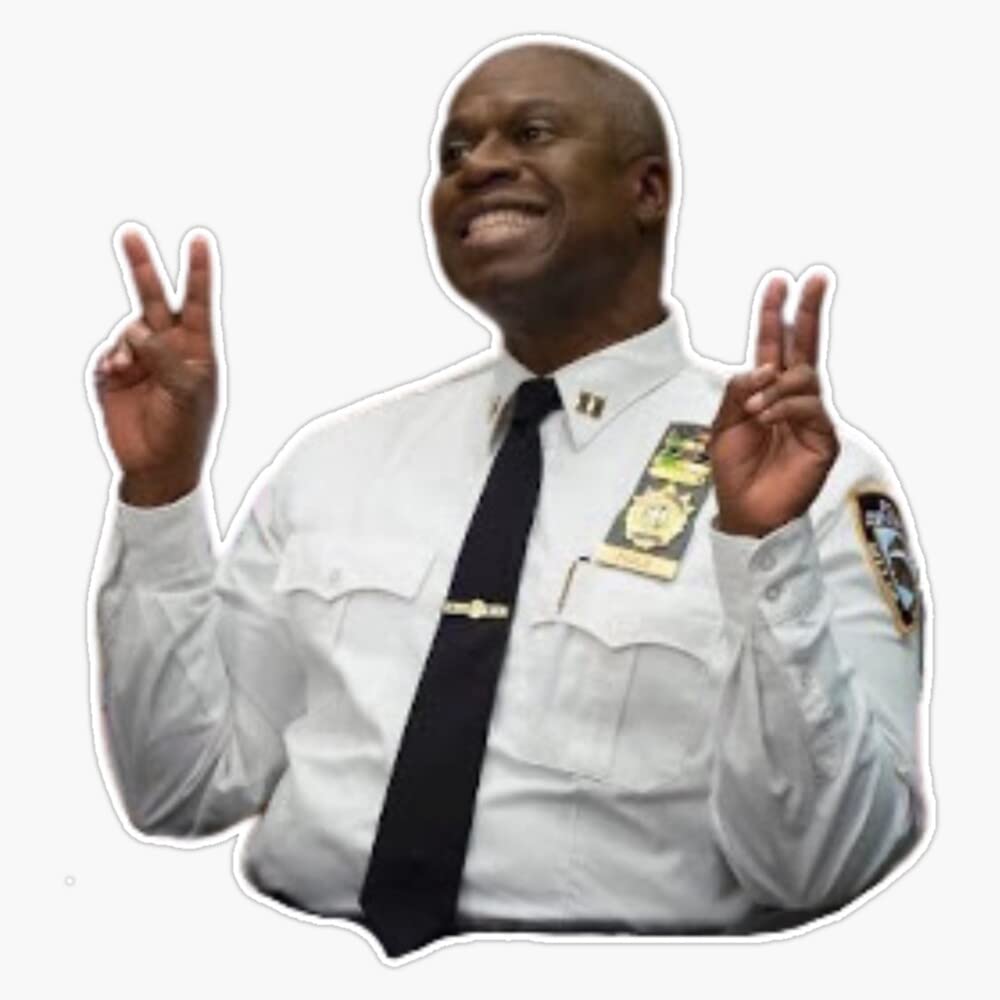Captain Raymond Holt Peace Sign Vinyl Sticker - 5