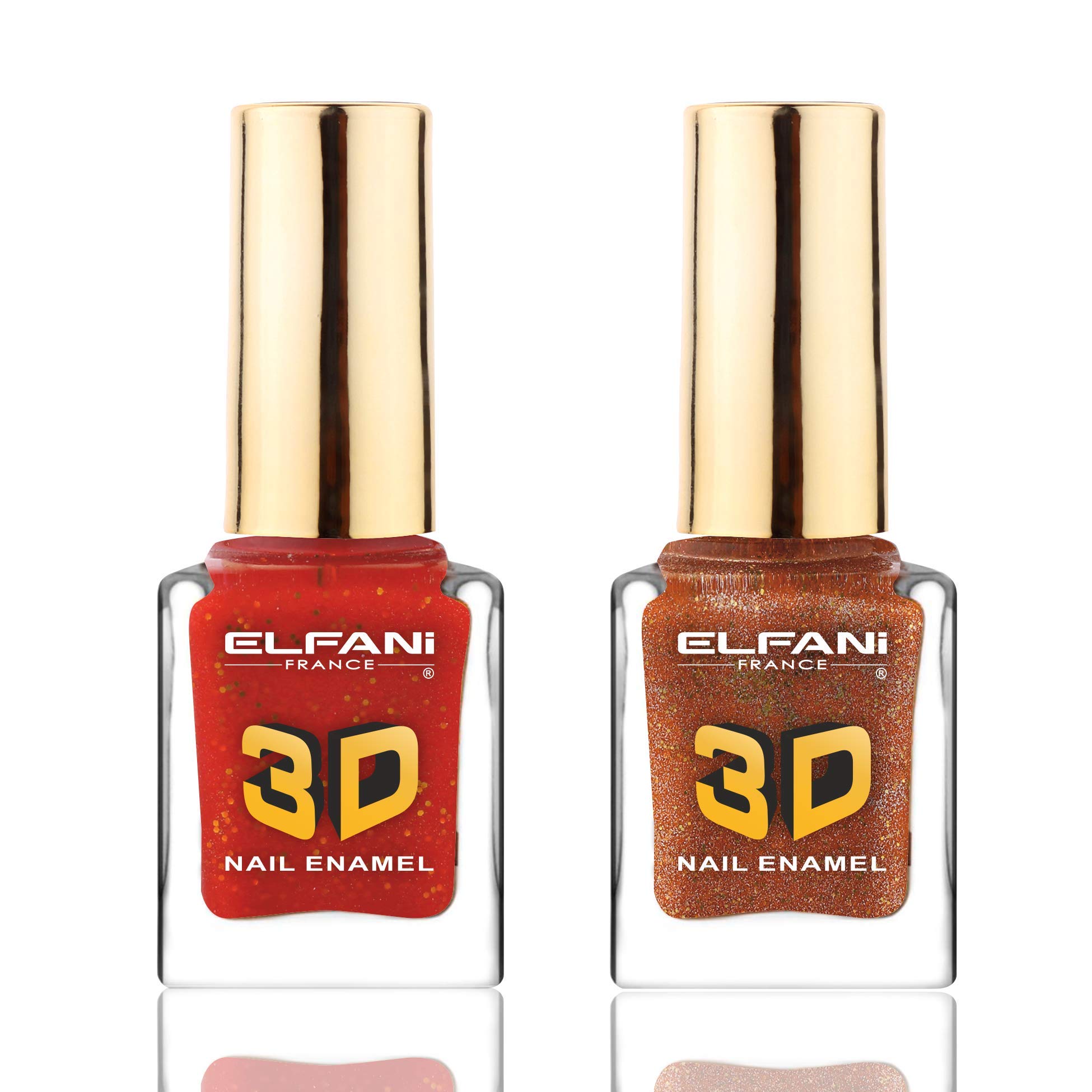 Elfani 3D Texture Nail Polish Set - Long Lasting Gel Nail Polish Kit with Glitter & Metallic Finish for Salon Quality Manicures at Home | Perfect for Parties, Weddings & Special Occasions