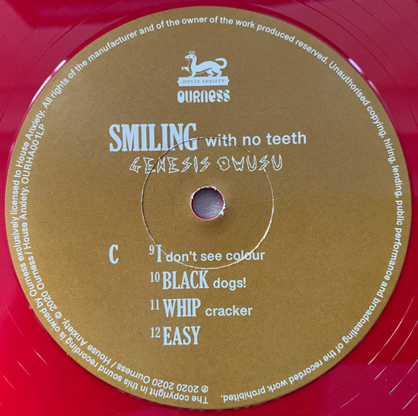 Genesis Owusu - Smiling With No Teeth (2xLP, Album, Limited Edition Red Vinyl, Near Mint Condition) - Perfect for Vinyl Collectors & Music Enthusiasts