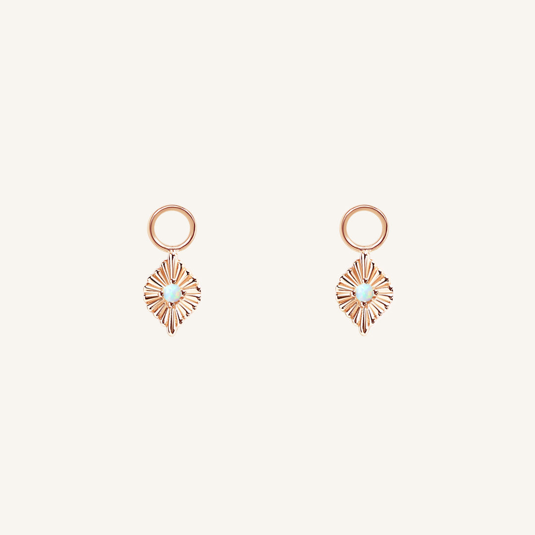 Pillar Hoop Charm Earrings (Set of 2) - Minimalist Gold Hoop Earrings for Women - Perfect for Everyday Wear, Office & Date Night