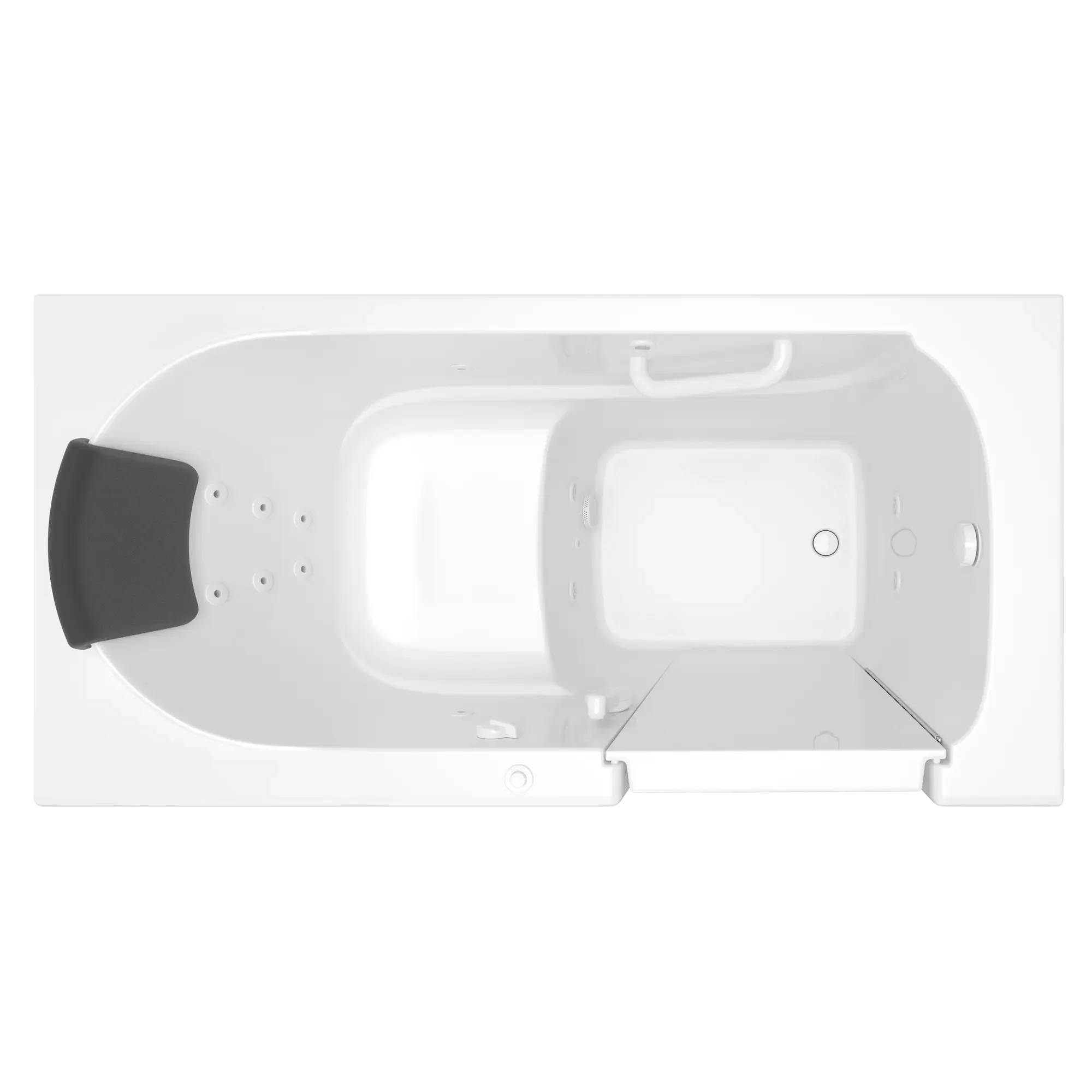 Premium 30 x 60 Inch Gelcoat Walk-In Bathtub with Whirlpool System - Right Hand Drain - Ideal for Elderly & Mobility Support, Spa-Like Relaxation at Home
