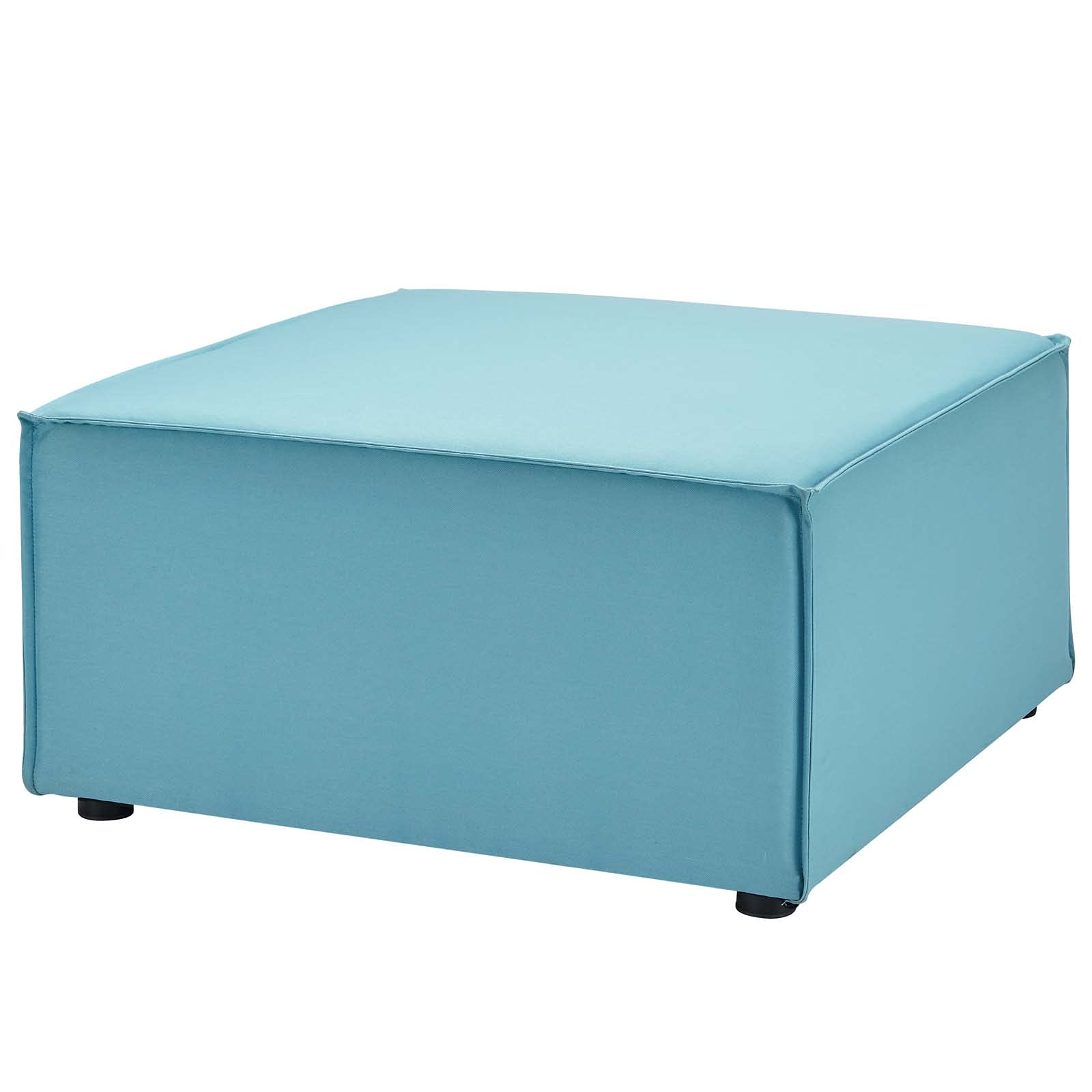 Modern Blue Lounge Chair Ottoman Set - Outdoor Patio, Balcony, Cafe, Bistro, Garden & Hotel Furniture - Perfect for Relaxing, Lounging & Hospitality Spaces