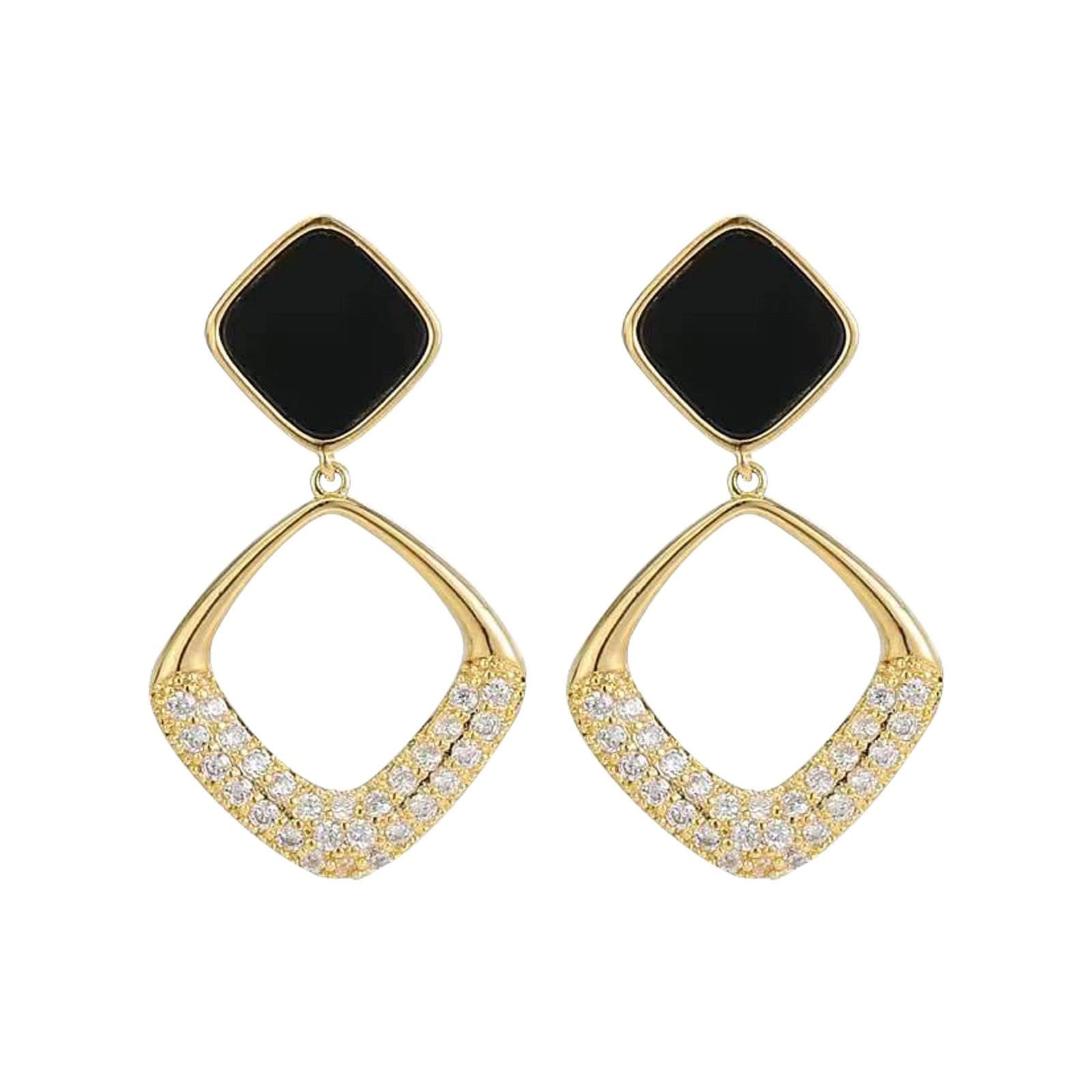 Modaworld Diamond Dangle Earrings for Women & Teen Girls - Fashion Jewelry, Personalized Gift for Her - Perfect for Parties, Weddings & Everyday Wear
