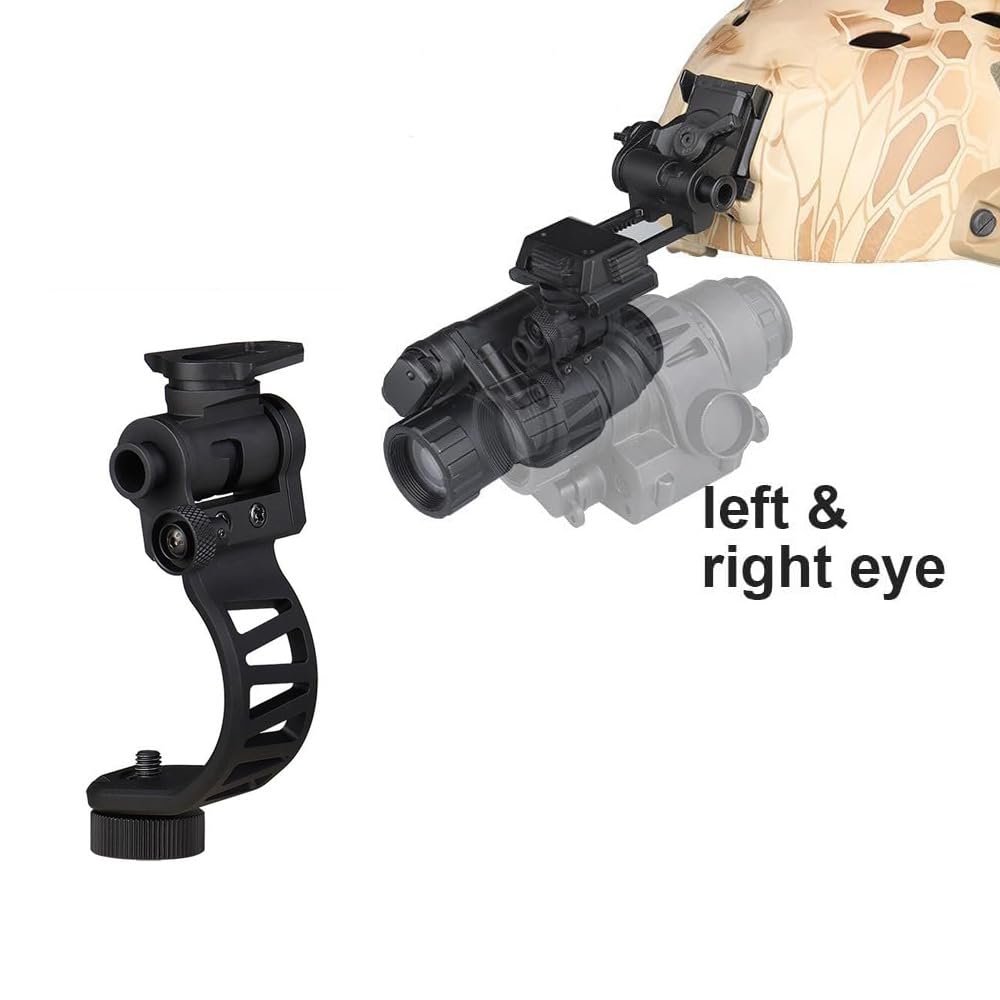 PVS-14 J-Arm Dovetail Mount - Compatible with PVS-14 Night Vision Monocular & L4G24 Mount - Helmet Mount for Night Vision Goggles - Perfect for Military, Hunting & Tactical Operations