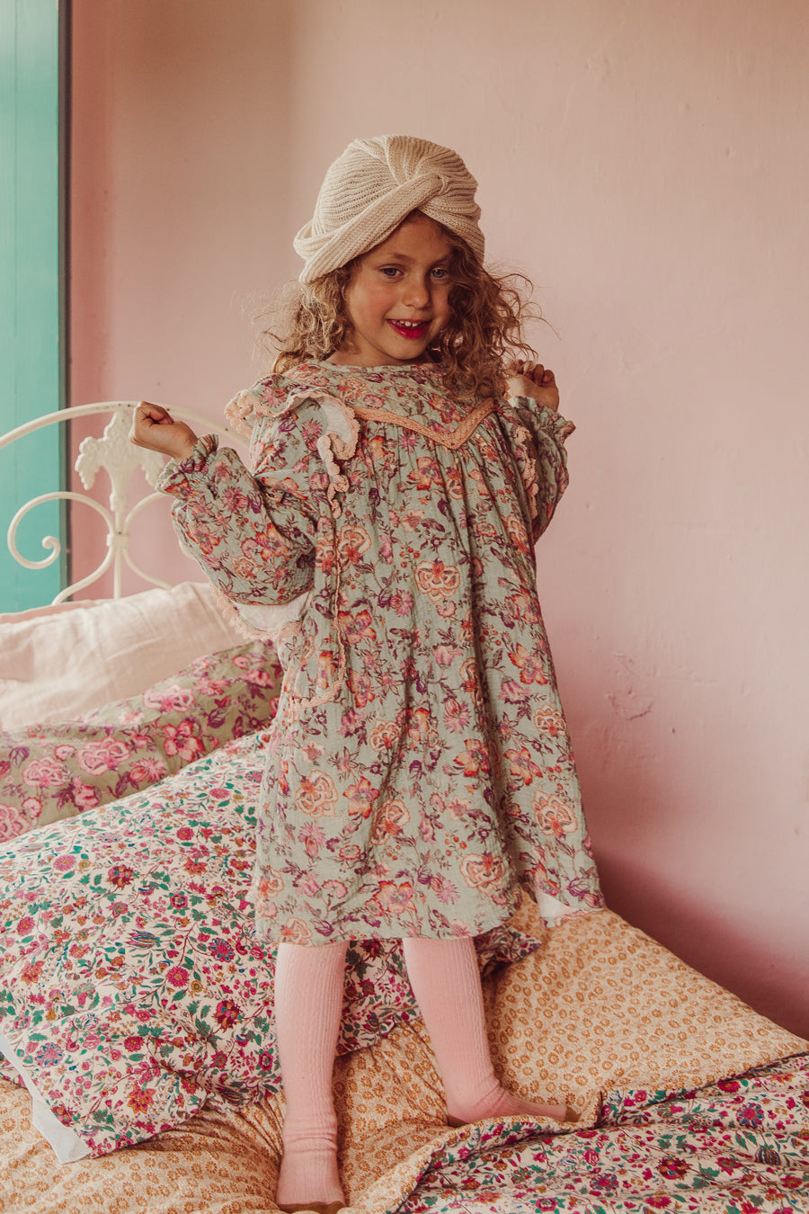 Louise Misha Lara Khaki Tropical Loon Girls Dress - Cute Summer Outfit for Beach, Vacation & Outdoor Adventures