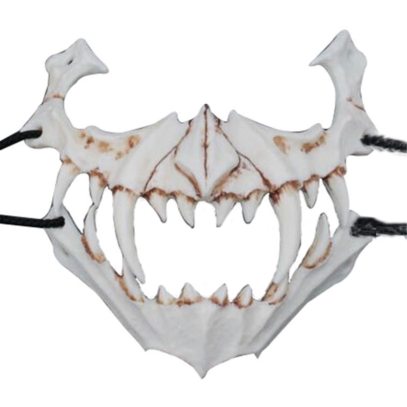 Japanese Halloween Ninja Mask, Animal Skeleton Mask, Resin Horror Skull Mask for Cosplay & Role Playing - Perfect for Halloween Parties, Cosplay Events & Themed Costume Nights