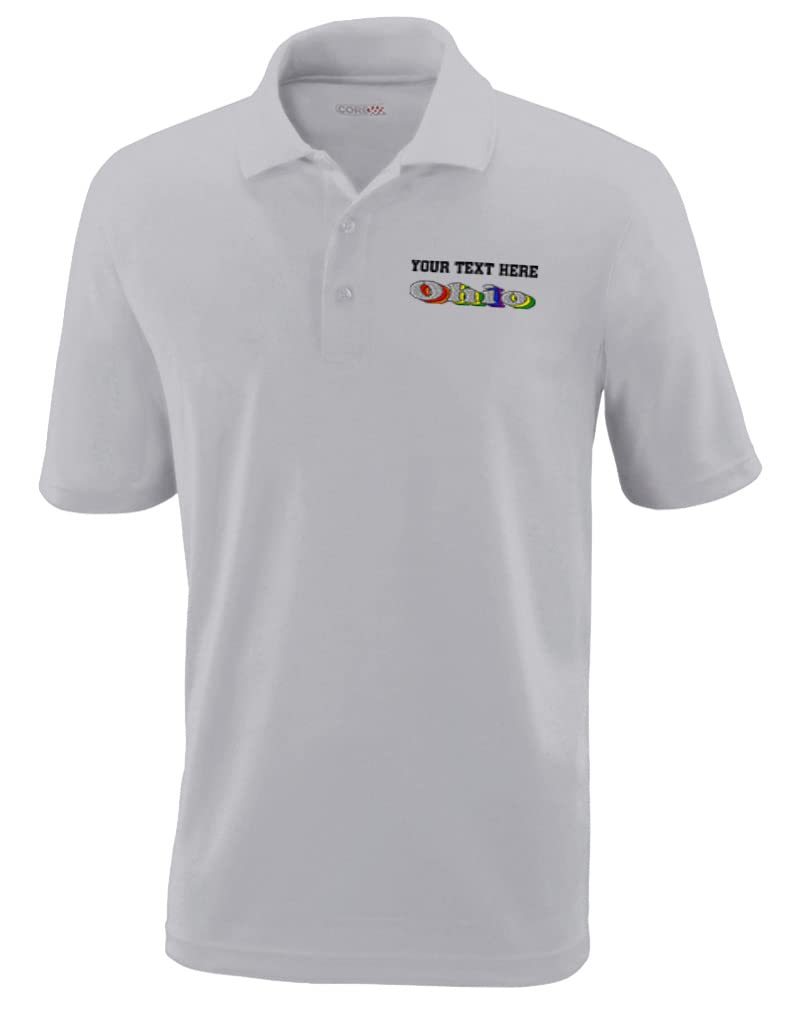 Custom Performance Golf Polo Shirts for Men - Moisture-Wicking Short Sleeve Ohio Style C Tees | Perfect for Golf Tournaments & Casual Summer Wear