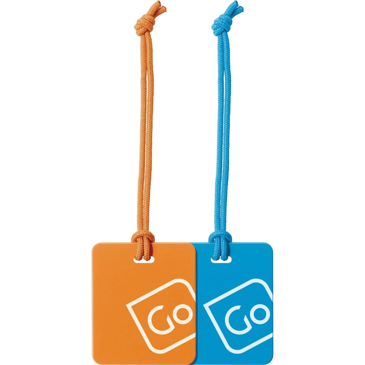 Premium Go Travel Luggage Tags Twin Pack - Durable ID Tags for Suitcases, Bags & Backpacks - Perfect for Air Travel, Vacations & Business Trips