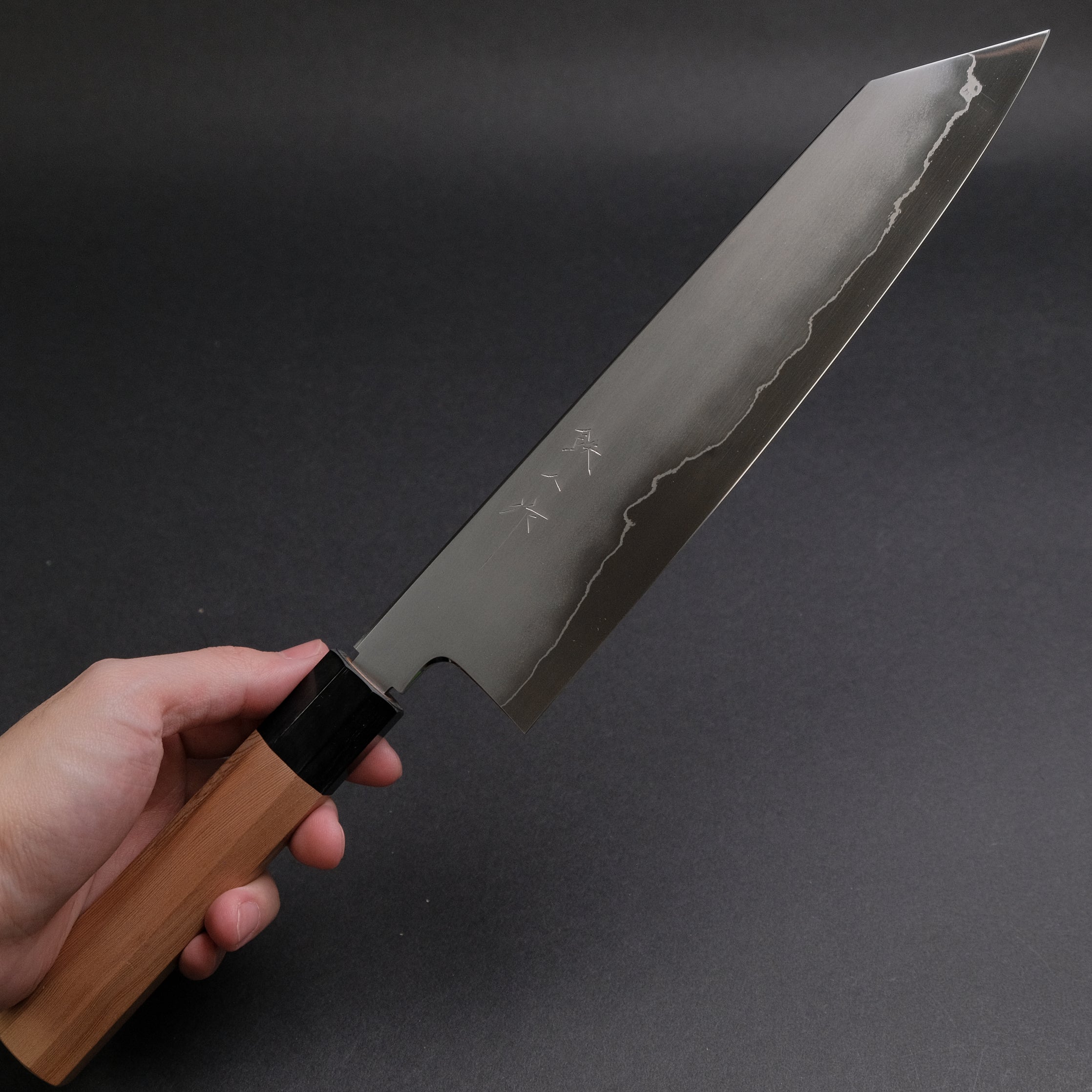 Premium Tetsujin Silver #3 Kasumi Kiritsuke Gyuto 240mm Japanese Chef Knife with Yakusugi Cedar Handle - Perfect for Sushi, Sashimi & Precision Vegetable Cutting
