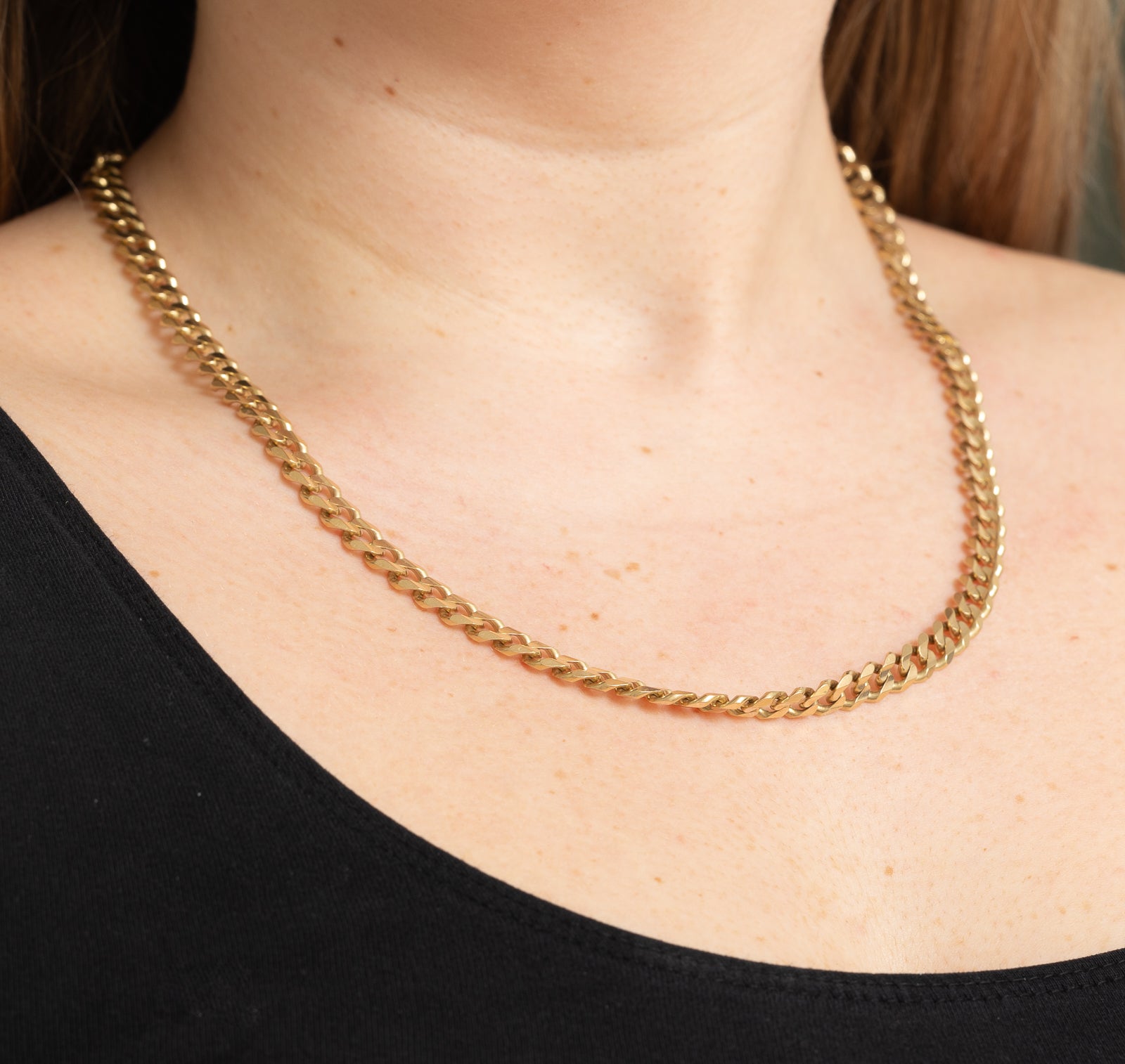 10K Gold Curb Link Chain for Women & Men | 6.77mm Width | 21.5 Inch Length | Durable & Hypoallergenic Jewelry for Everyday Wear, Gifts & Special Occasions