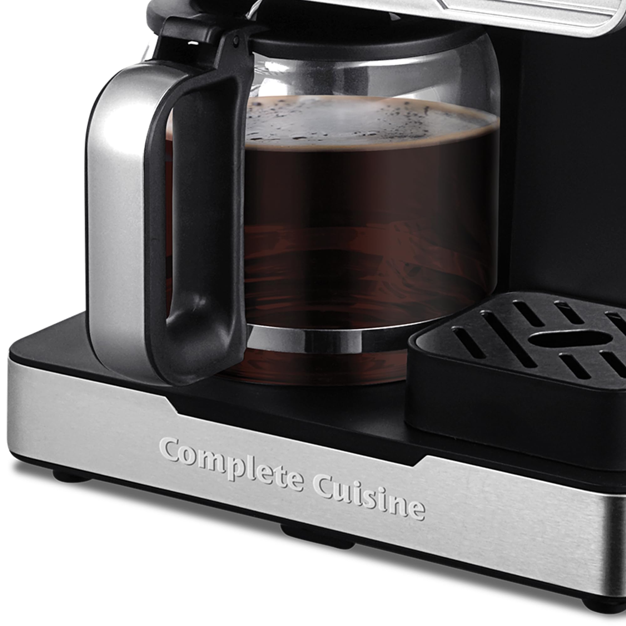 2-in-1 Programmable Coffee Maker with 12-Cup Pot & Single-Serve Pod Compatibility - Black | Perfect for Home, Office & Small Businesses | Fast Brewing & Energy Efficient