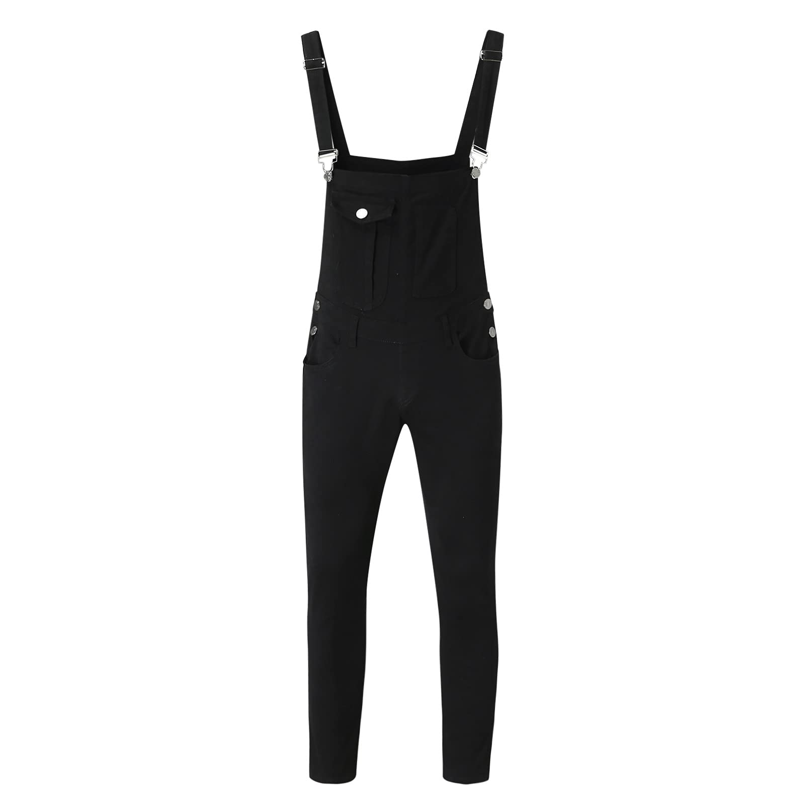 Men's Loose Fit Denim Overalls - Retro Cargo Jumpsuit Work Pants with Streetwear Style (Blue, Size M) - Perfect for Casual Wear, Workwear & Urban Fashion