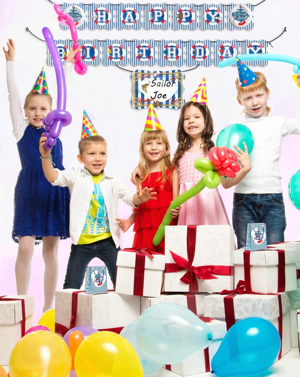 Premium Nautical Party Favor Bags - 12 Pack | Girls Birthday Party Supplies, Baby Shower Decorations, Treat & Goody Gift Bags | Perfect for Beach Themed Parties, Bridal Showers & Kids Celebrations