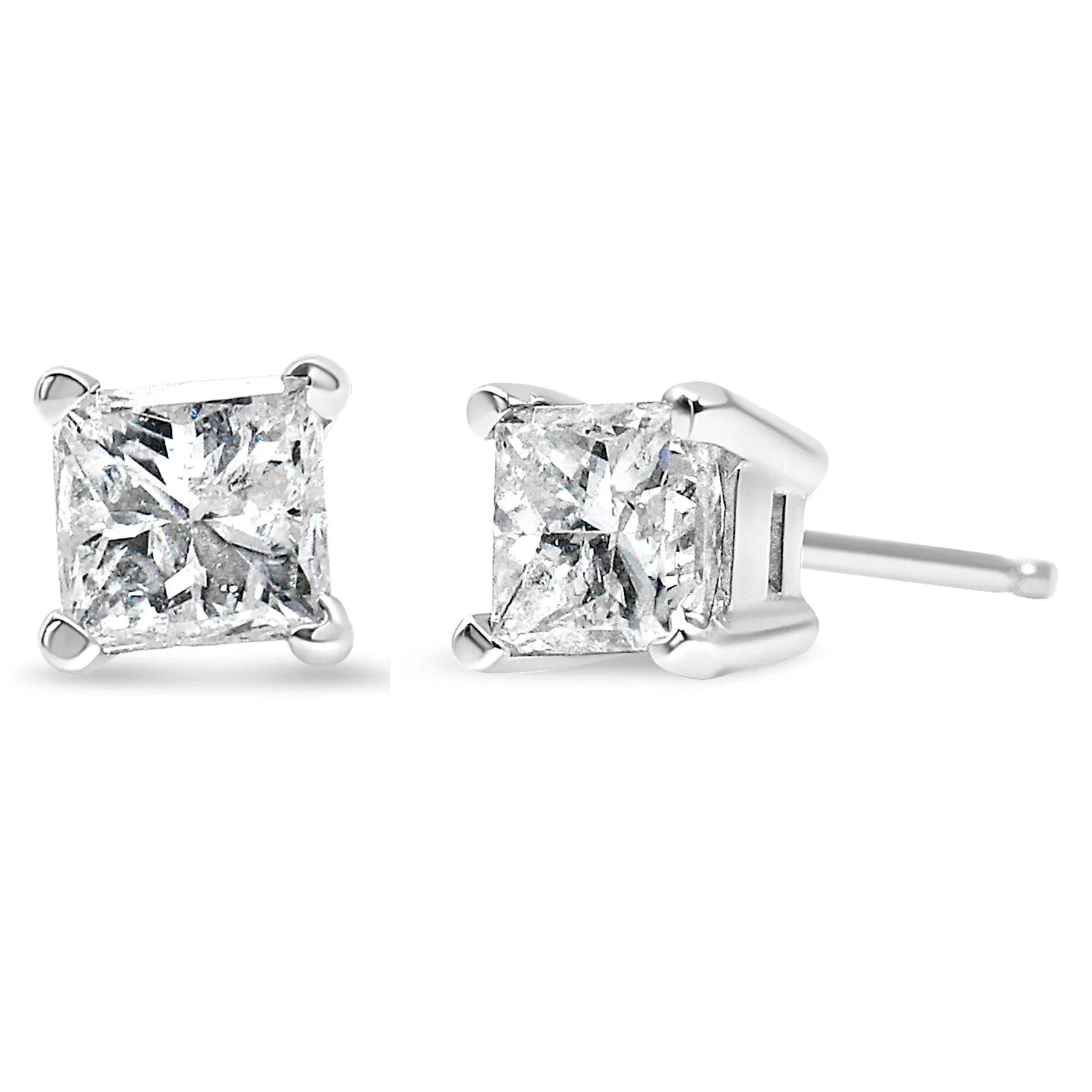 14K White Gold 1.00 Carat Princess Cut Diamond Engagement Ring - Square Solitaire Near Colorless SI Clarity for Women, Perfect for Proposals, Anniversaries & Special Occasions