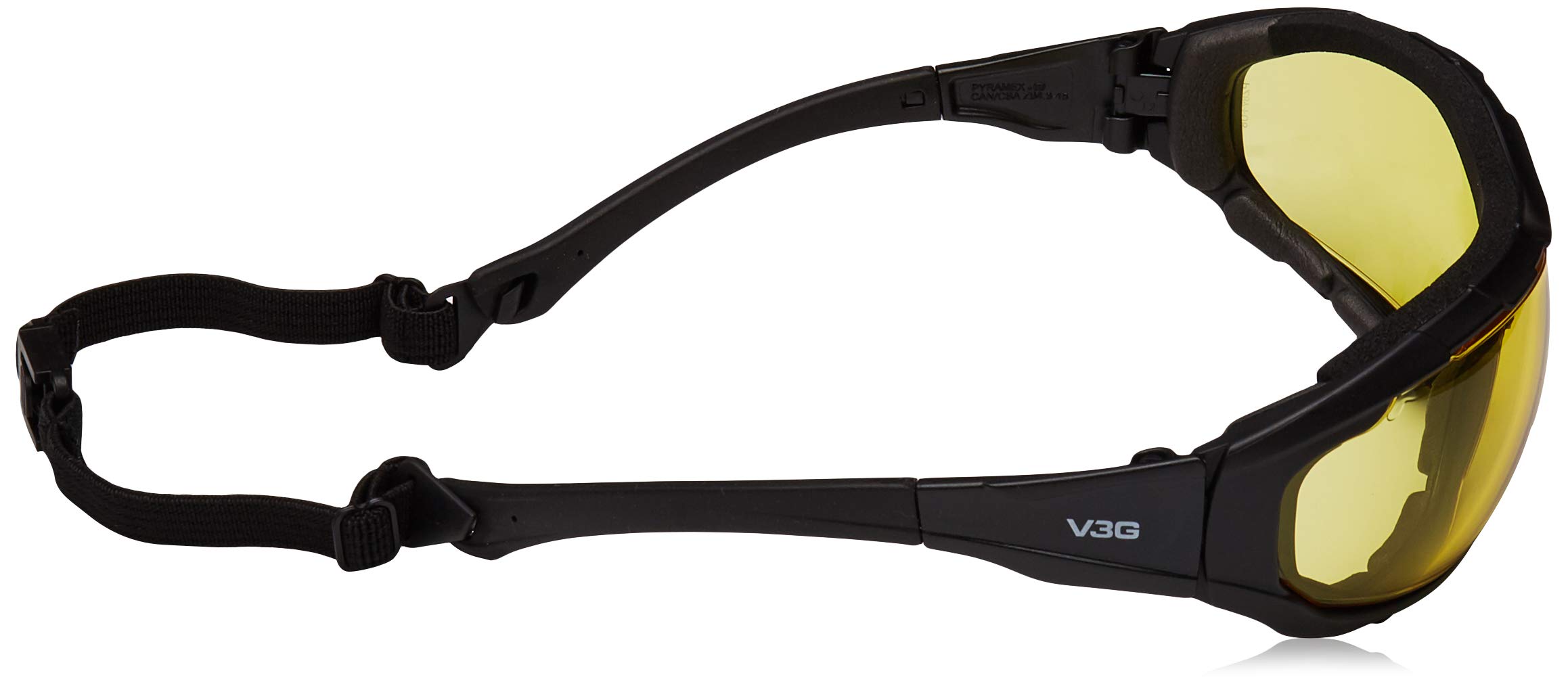12 Pack Pyramex V3G Safety Glasses with Black Strap & Clear Anti-Fog Lens (GB8210ST) - Ideal for Construction, Woodworking, and DIY Projects