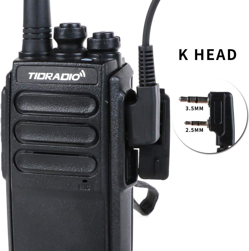 Wireless Acoustic Tube Earpiece with Noise-Canceling Microphone - Clear Hands-Free Communication for Security, Call Centers & Driving