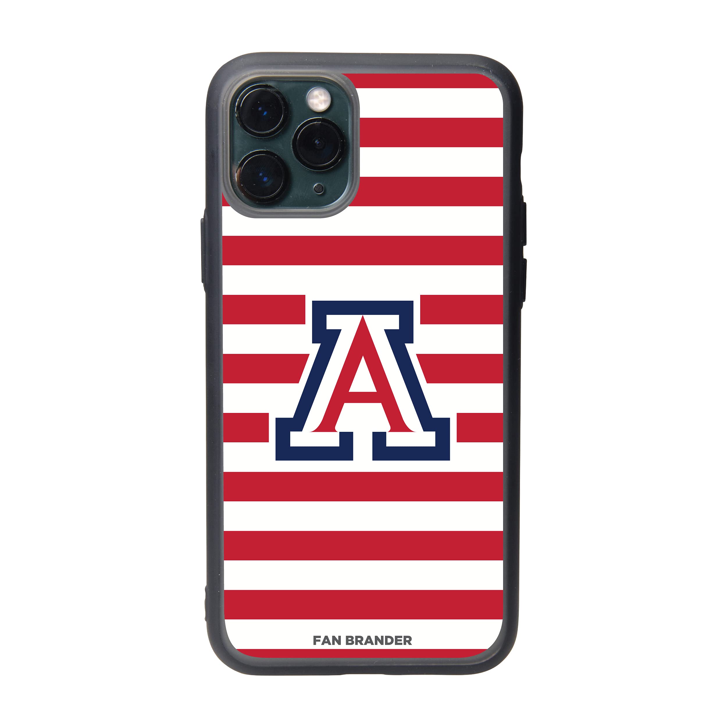 NCAA Licensed Fan Brander Phone Case with Stripes Design - Durable Protective Cover for iPhone & Samsung (Perfect for Game Day & School Spirit)