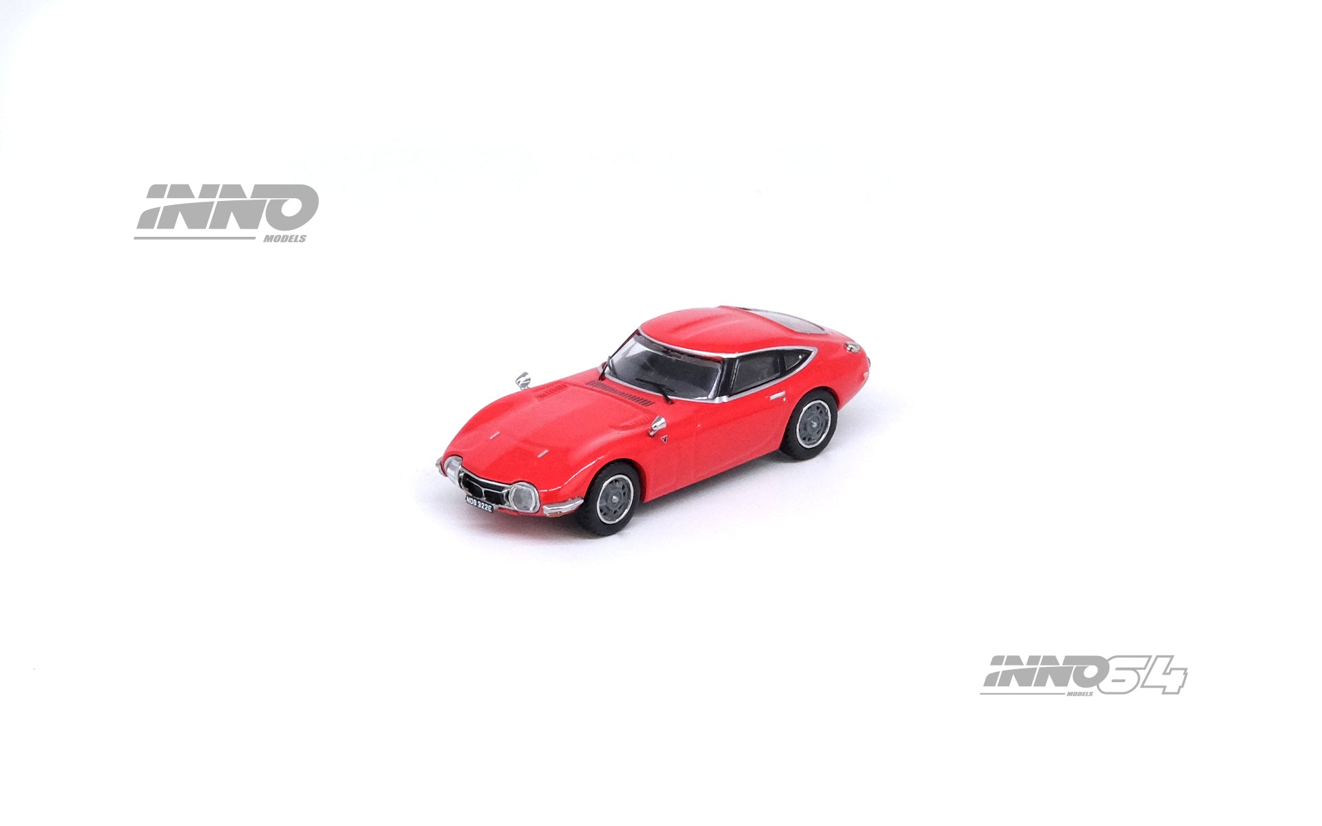 INNO64 1:64 Scale Toyota 2000GT Diecast Model Car - Solar Red Color - Collectible Miniature Vehicle for Display & Racing Scenes