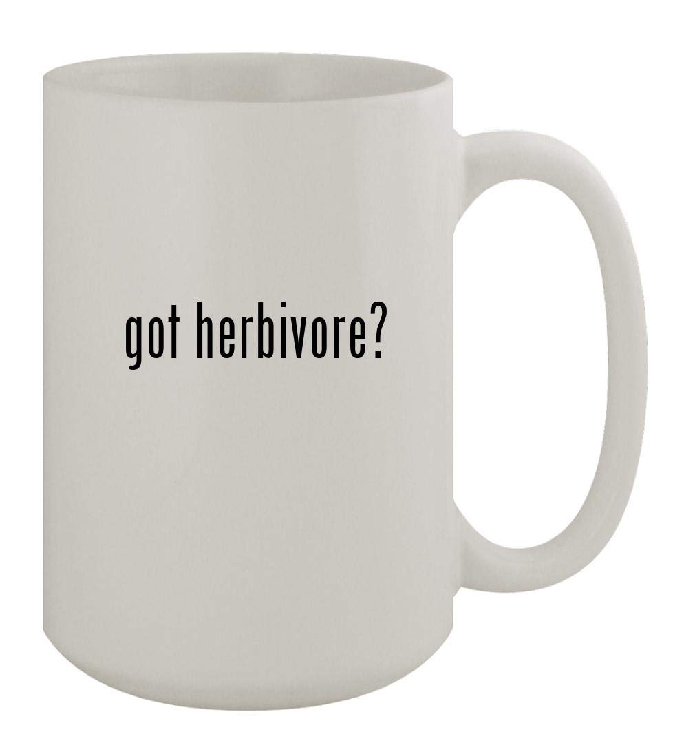 Herbivore Ceramic Coffee Mug - 15oz White Ceramic Cup for Coffee, Tea & Hot Drinks - Perfect for Home, Office & Gifts