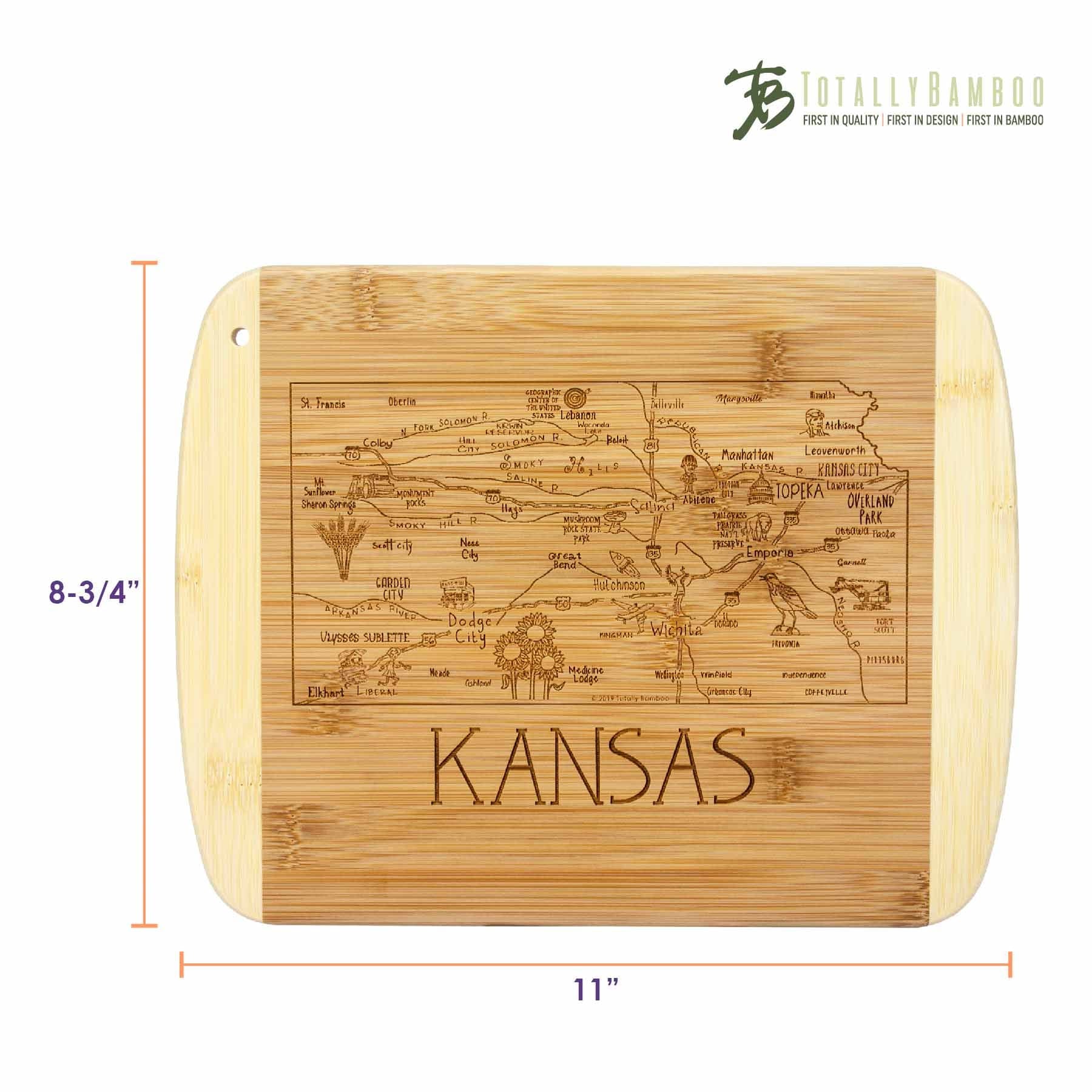 Premium Kansas-Themed Wooden Cutting Board - 11