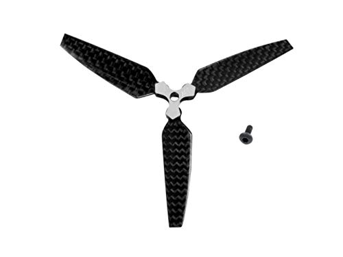 MICROHELI Carbon Fiber Folding 3 Blade Propeller 90mm Tail Blade for BLADE 200S 200SRX 230S V2 250CFX Helicopters - High Performance RC Drone Parts for Aerial Photography & Stunt Flying