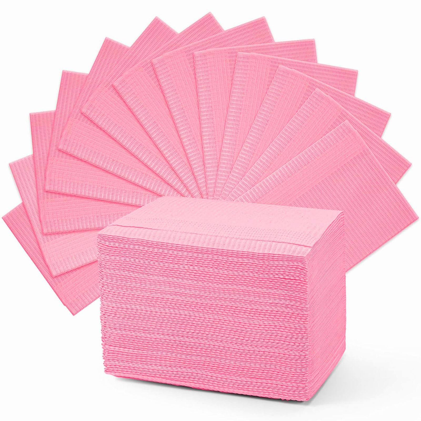 160 PCS Pink Disposable Dental Bibs 13
