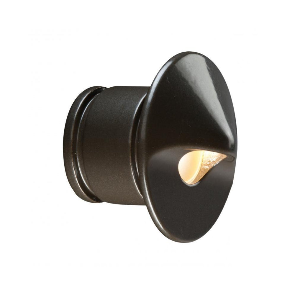 FX PO1LEDRDAB 1-LED Round Wall Light in Antique Bronze Finish - Perfect for Bedroom, Hallway & Outdoor Porch Lighting
