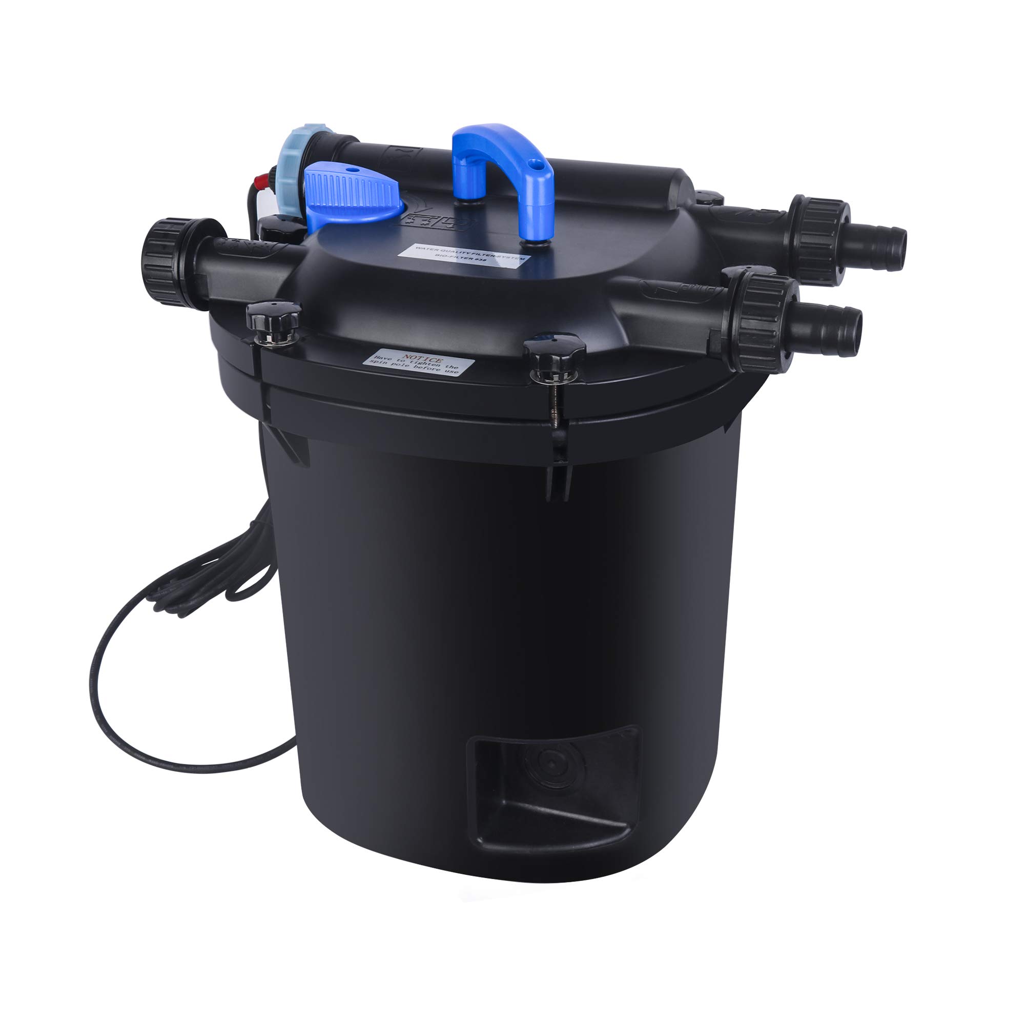 Premium PONDO Koi Pressure Biofilter for Garden & Fish Ponds – Self-Cleaning Pond Filter System, Up to 2200 Gallons (Model 938) – Ideal for Koi Ponds, Water Gardens & Outdoor Aquatic Landscapes